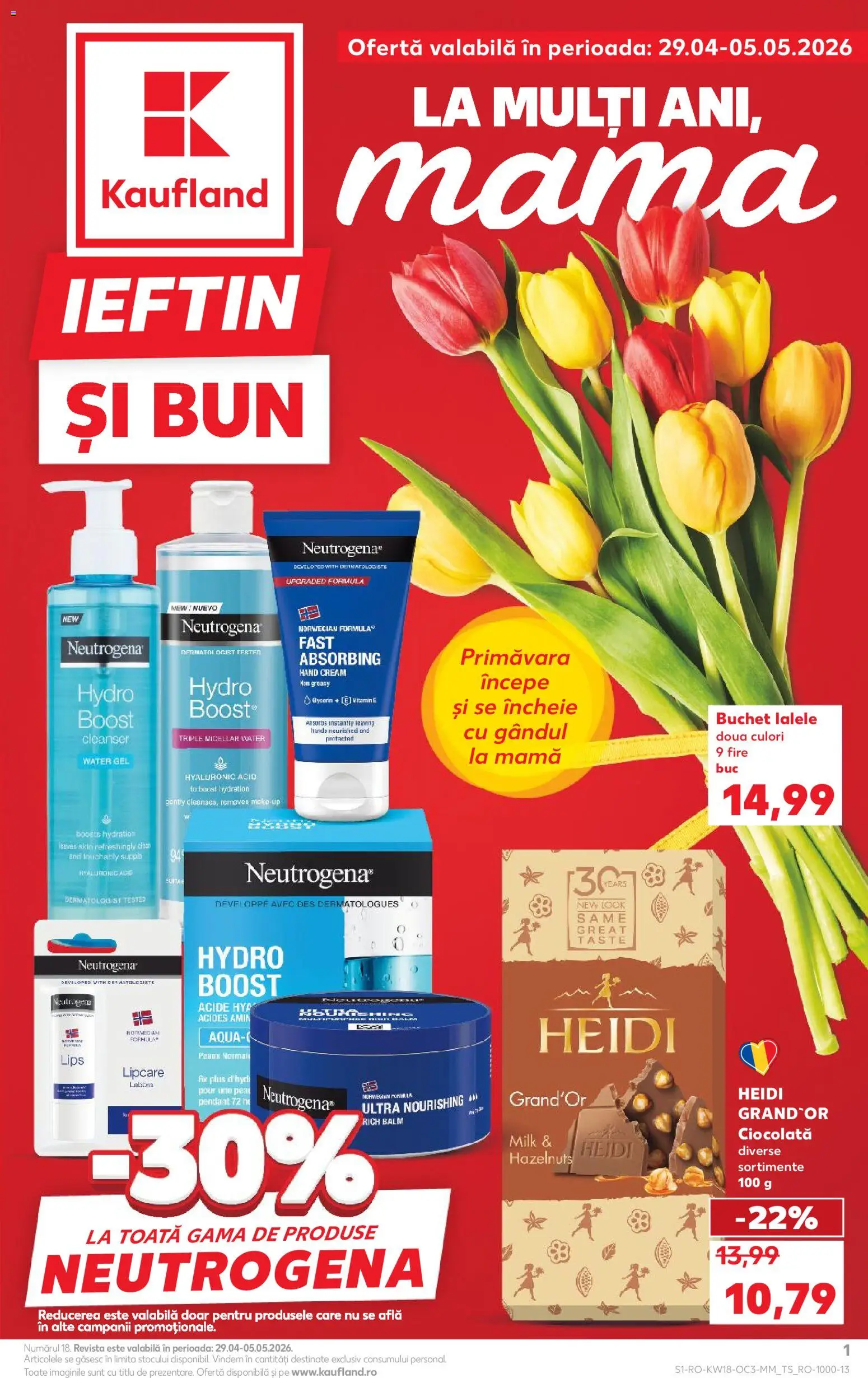 Noul catalog Kaufland – valabil de la 29.04.2026 | Pagină: 1 | Produse: Body, Ciocolată