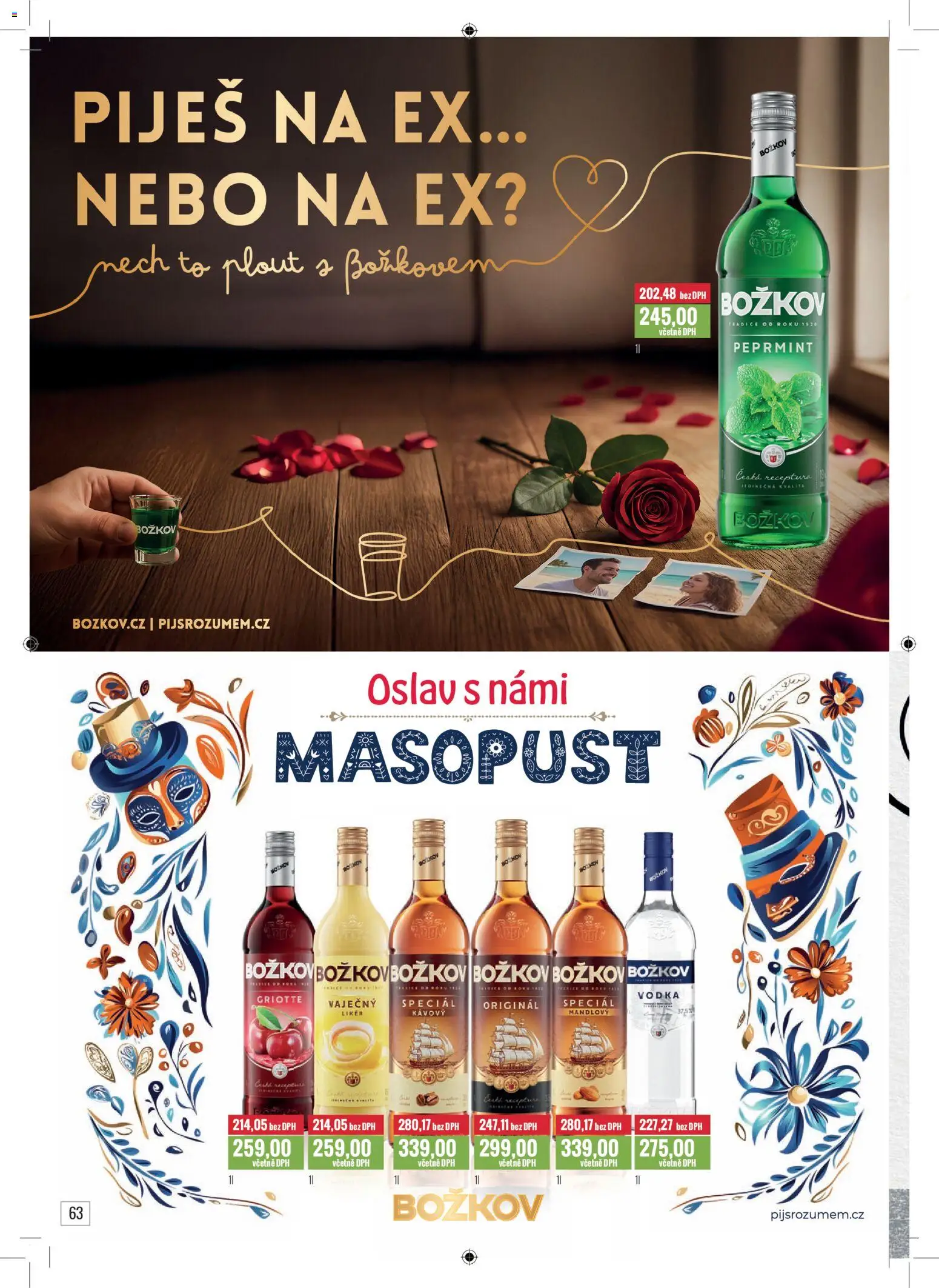 Ratio leták od 01.01.2026 | Strana: 64 | Produkty: Vodka, Likér, Božkov