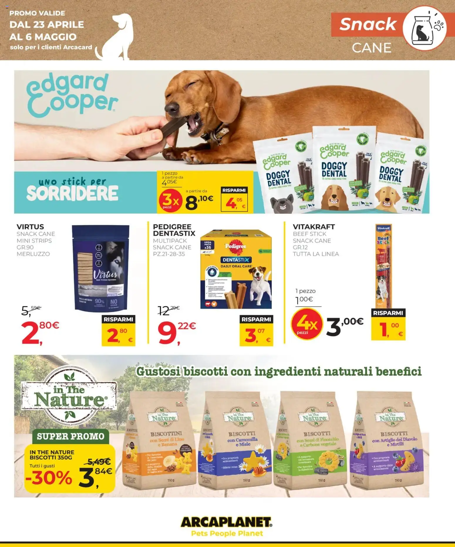Volantino Arcaplanet del 23.04.2026 | Pagina: 13 | Prodotti: Merluzzo, Biscotti, Mirtilli, The