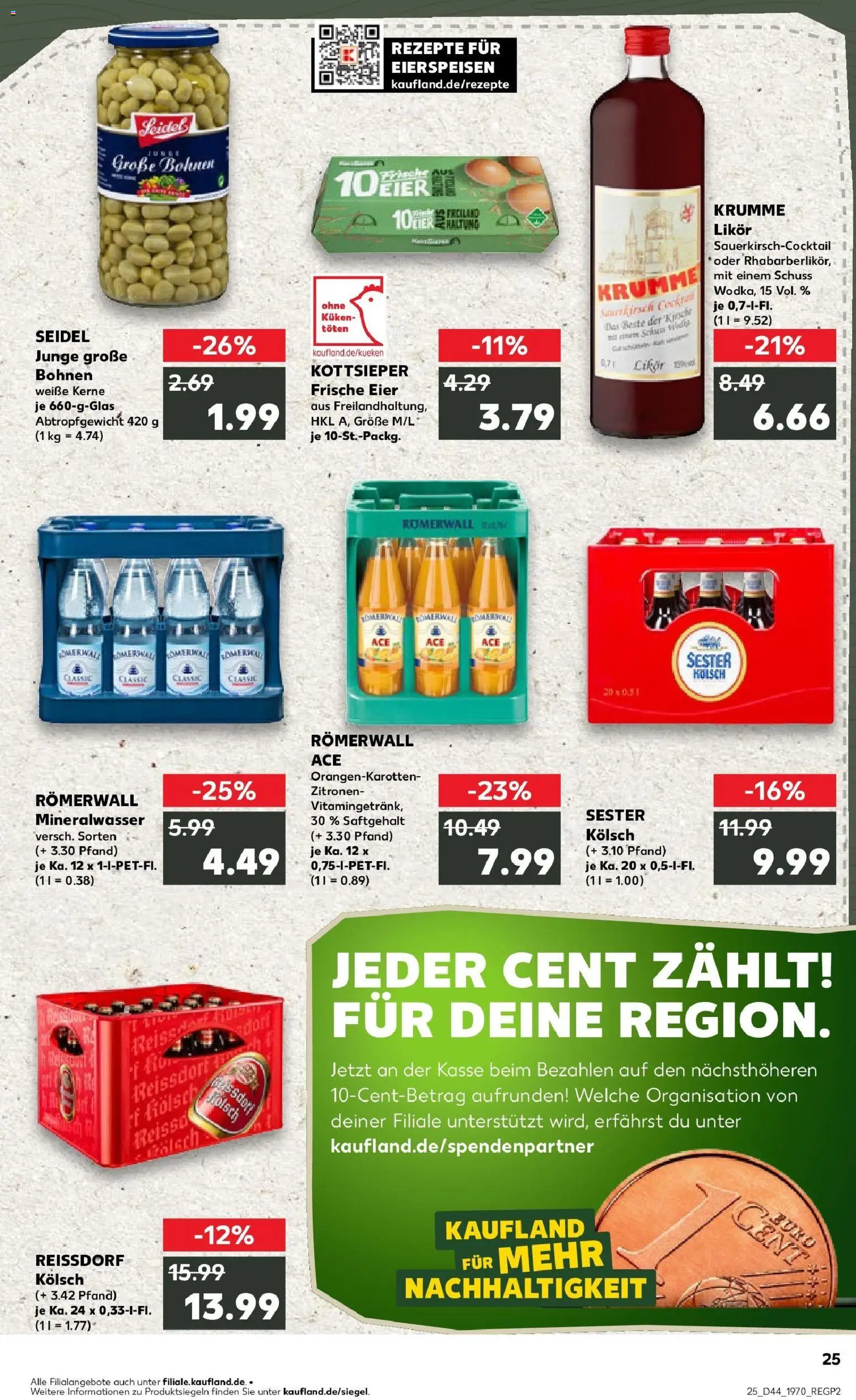 Kaufland prospekt Monheim Am Rhein	 – gültig ab 30.10.2025 | Seite: 25 | Produkte: Eier, Likör, Mineralwasser, Zitronen