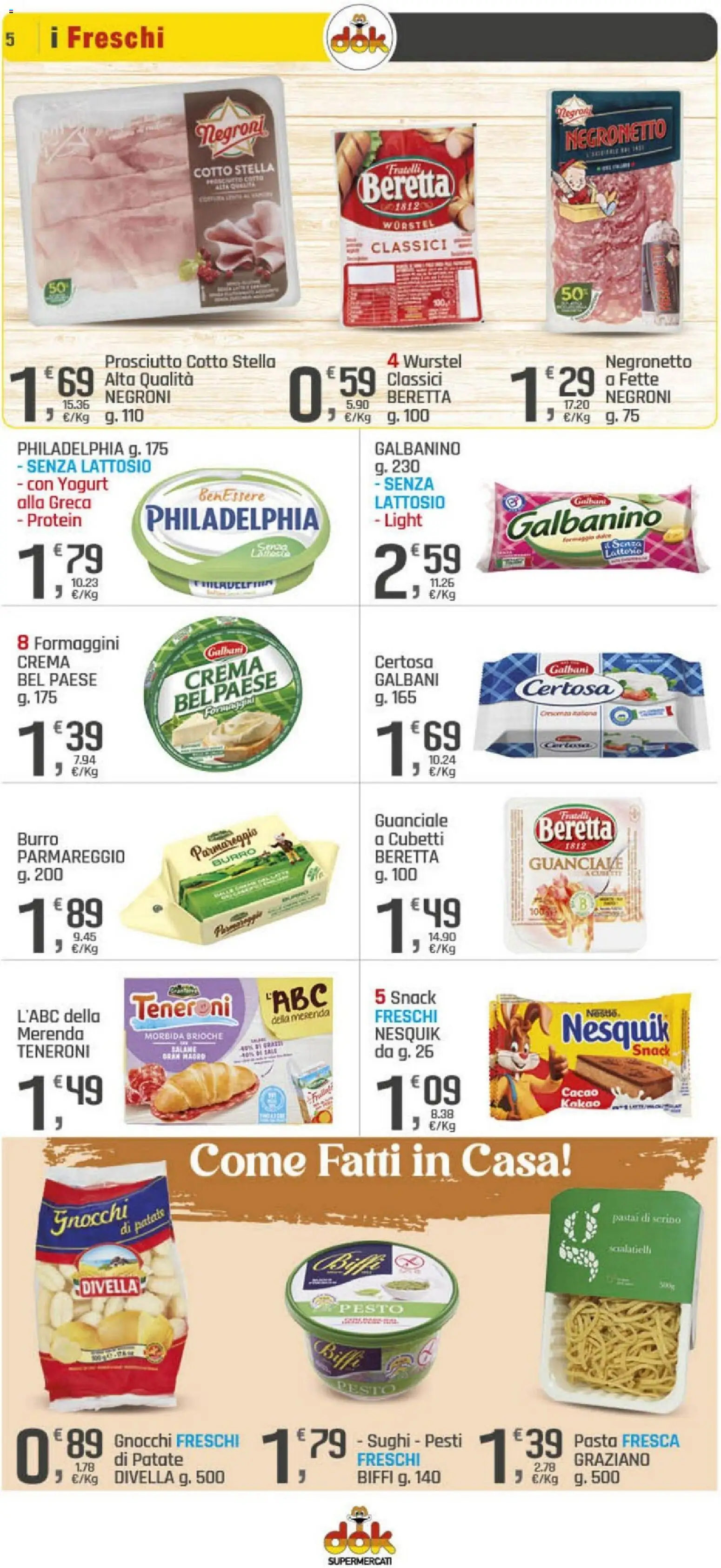 Volantino DOK del 09.01.2026 | Pagina: 5 | Prodotti: Yogurt, Prosciutto, Cacao, Guanciale