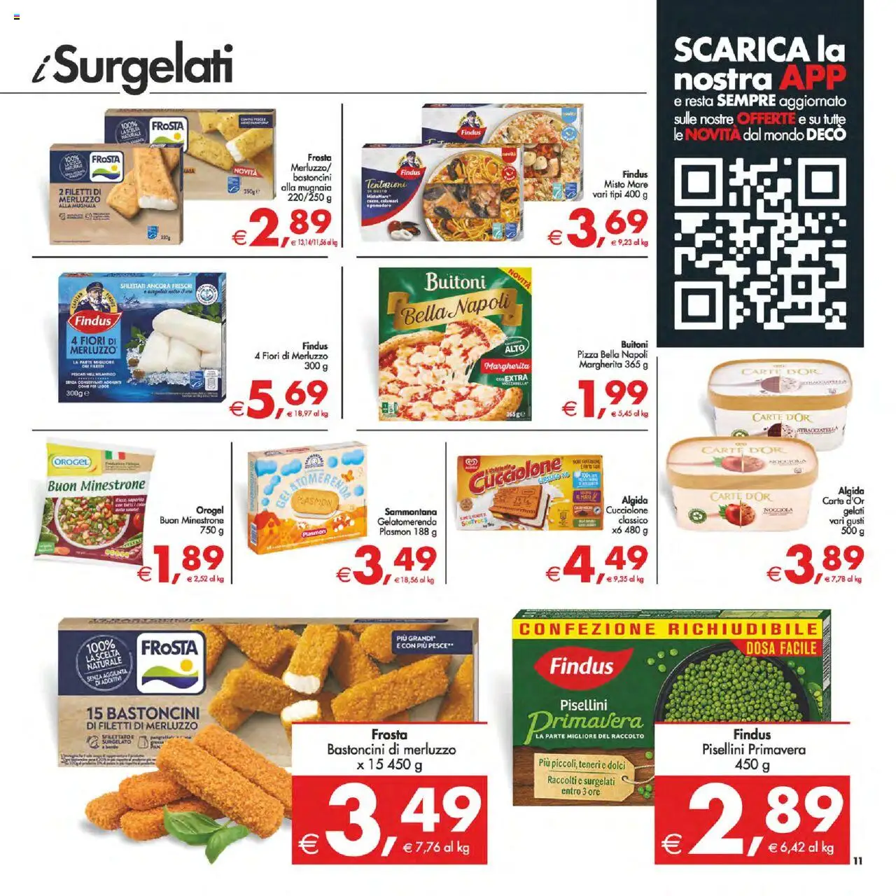 Volantino Decò del 03.10.2025 | Pagina: 11 | Prodotti: Minestrone, Pesce, Merluzzo, Stracciatella