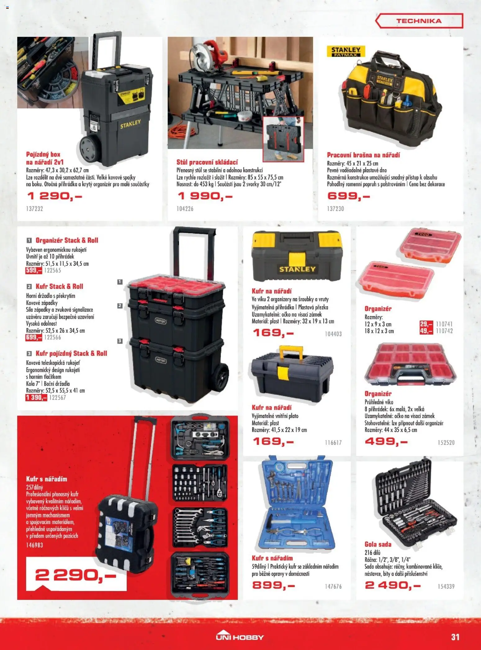 Uni Hobby leták od 27.11.2025 | Strana: 31 | Produkty: Organizér, Box, Nářadí, Kola