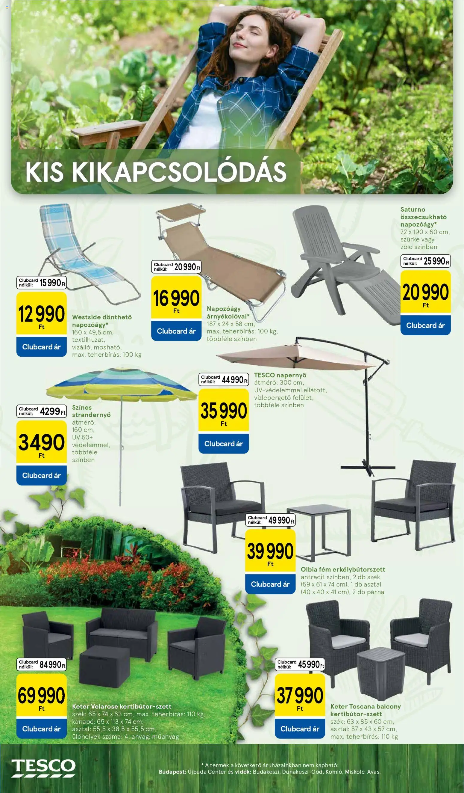 Tesco akciós ujság - amely érvényes a következő dátumtól: 28.04.2026 | Oldal: 4 | Termékek: Párna, Kanapé, Asztal, Napozóágy