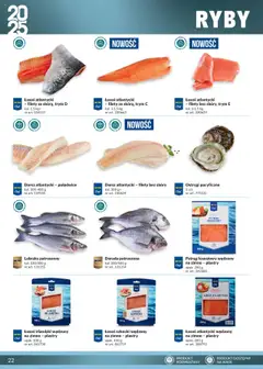 Pogląd oferty "Makro Gazetka - Katalog produktów dla profesjonalnej Gastronomii" - ważna od 21.02.2025 | Strona: 22 | Produkty: Łosoś atlantycki, Dorsz, Ostrygi, Dorada