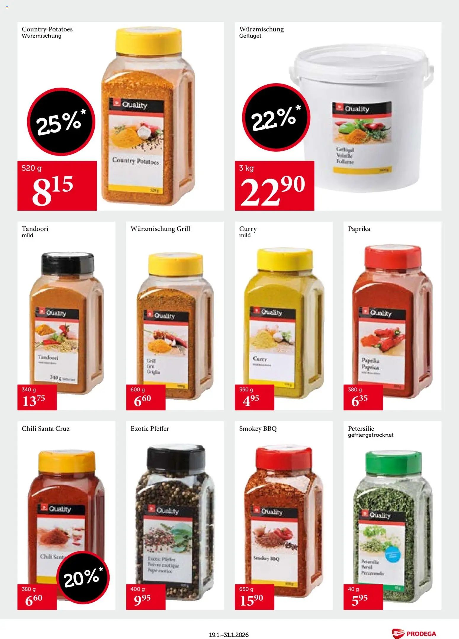 Prodega Aktionen Transgourmet Quality – gültig ab 19.01.2026 | Seite: 11 | Produkte: Chili, Petersilie, Pfeffer, Grill