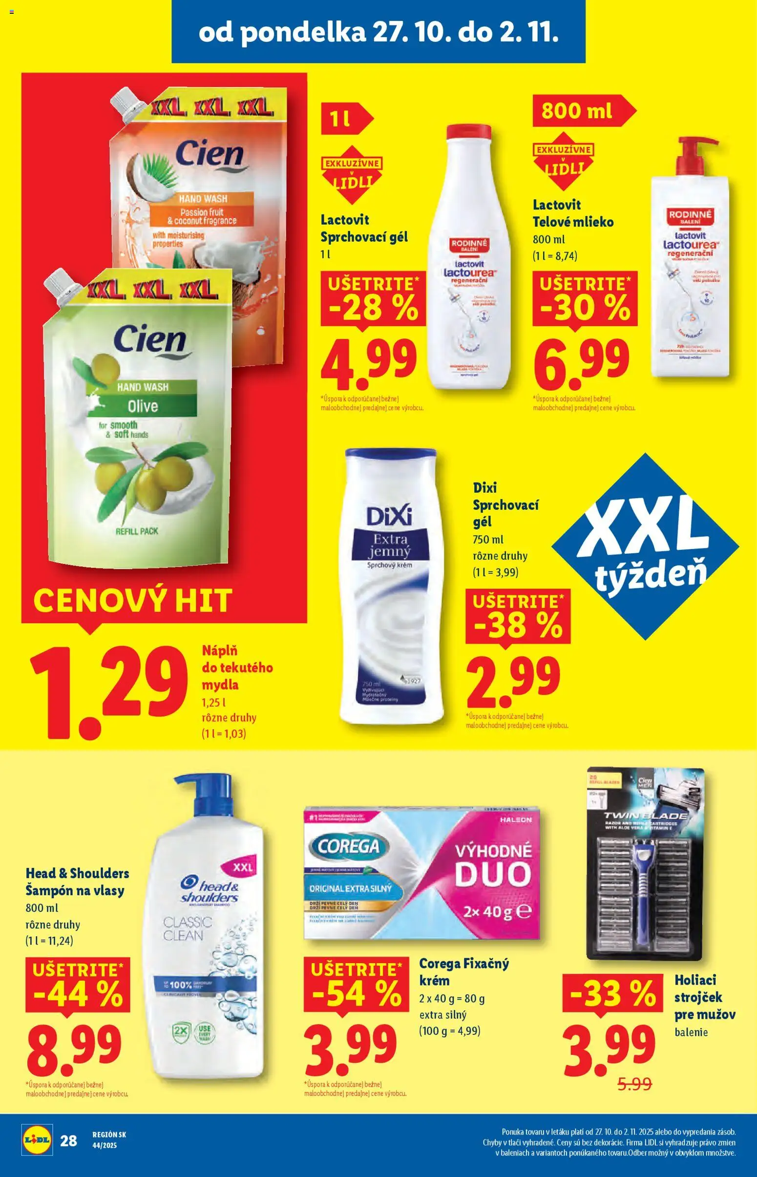 Nové Lidl akcie – leták je platný od 27.10.2025 | Strana: 32 | Produkty: Strojček, Holiaci strojček, Telové mlieko, Lactovit