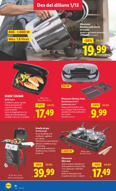 Vista previa Lidl - L'Hospitalet de Llobregat válido desde el 01.12.2025 | Página: 10 | Productos: Parrilla, Batidora, Sandwichera