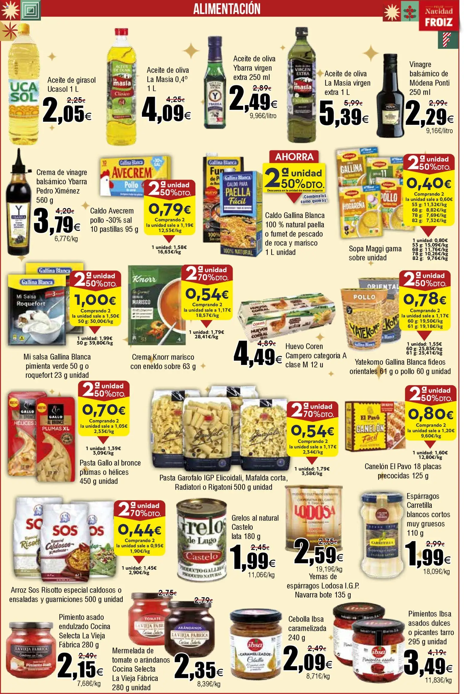 Froiz folleto │ válido desde el 18.12.2025 | Página: 4 | Productos: Aceite, Fideos, Aceite de oliva, Aceite de girasol
