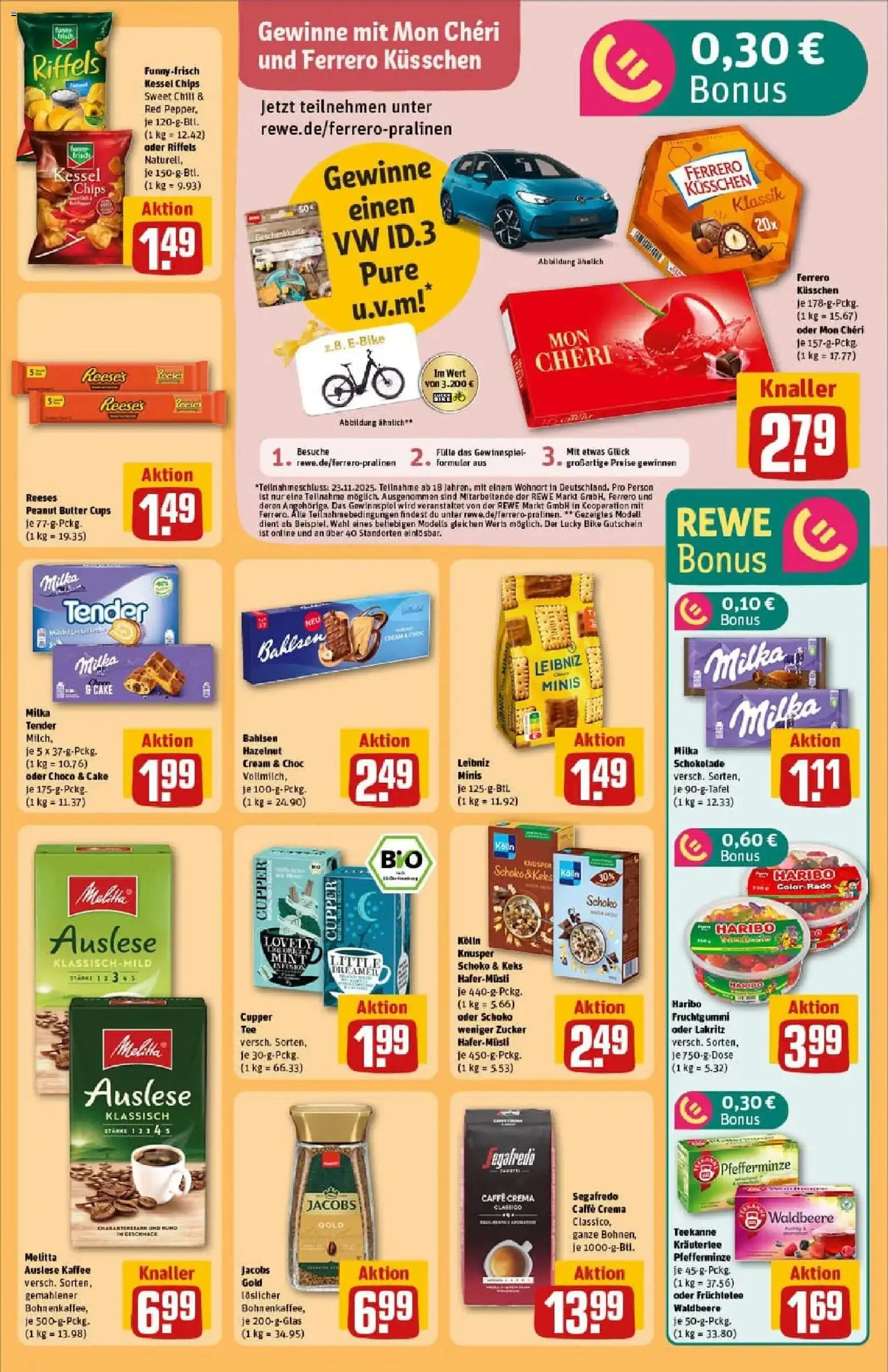 Rewe prospekt Lübeck	 – gültig ab 10.11.2025 | Seite: 25 | Produkte: Melitta, Milch, Teekanne, Tee