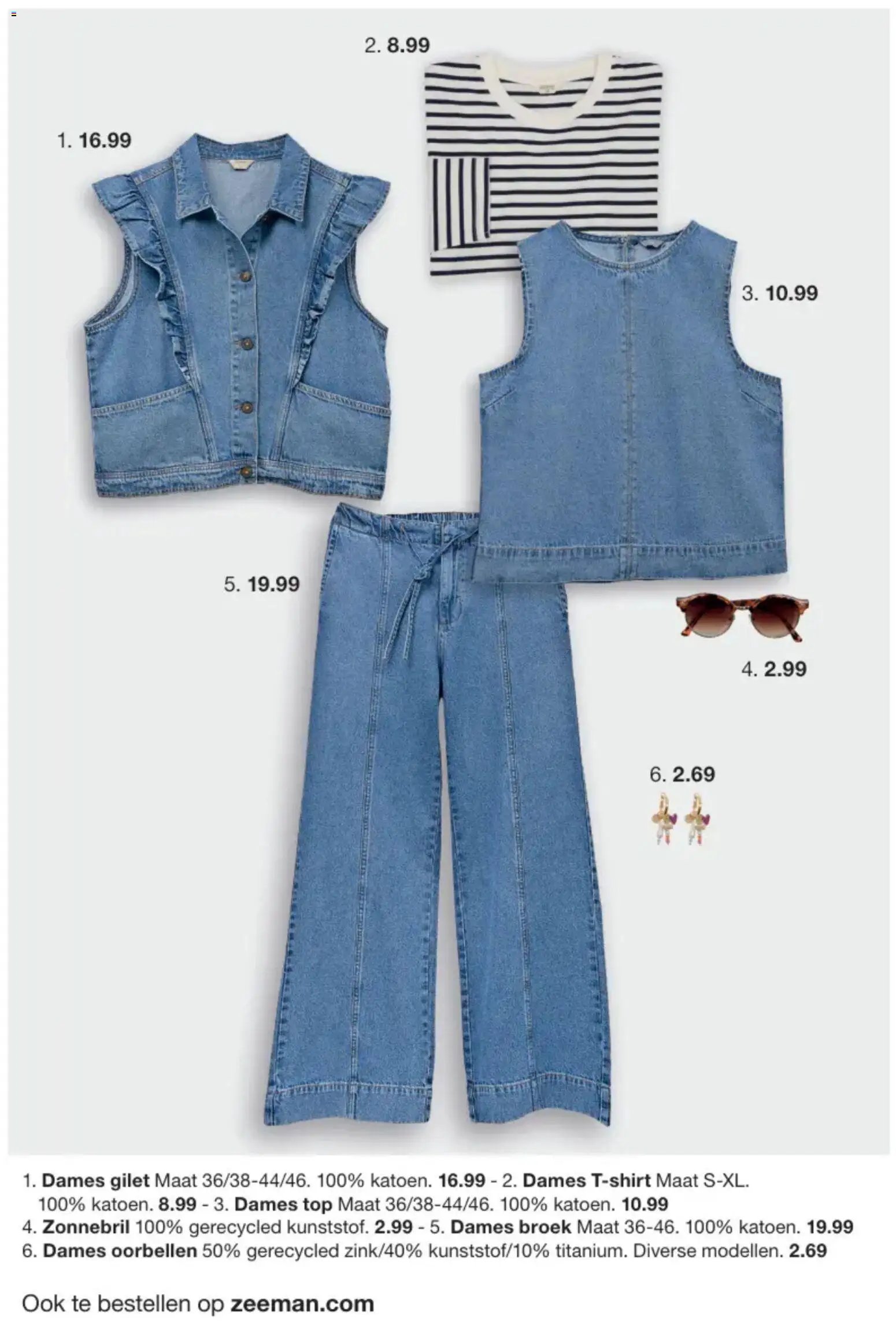 {H1} | Pagina: 6 | Producten: Zonnebril, Oorbellen, Broek