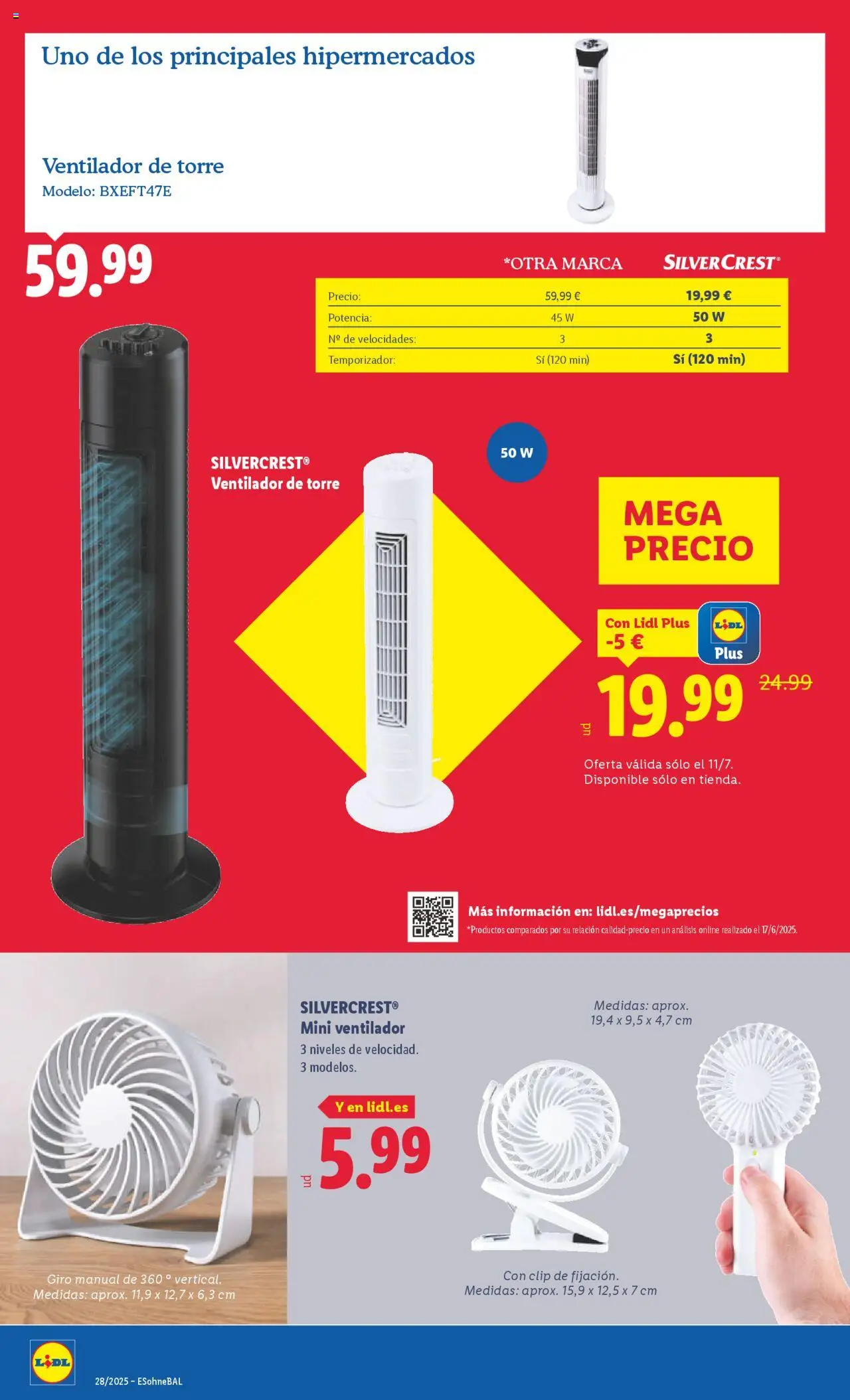 Lidl catálogo de bazar MAD │ válido desde el 07.07.2025 | Página: 18 | Productos: Ventilador