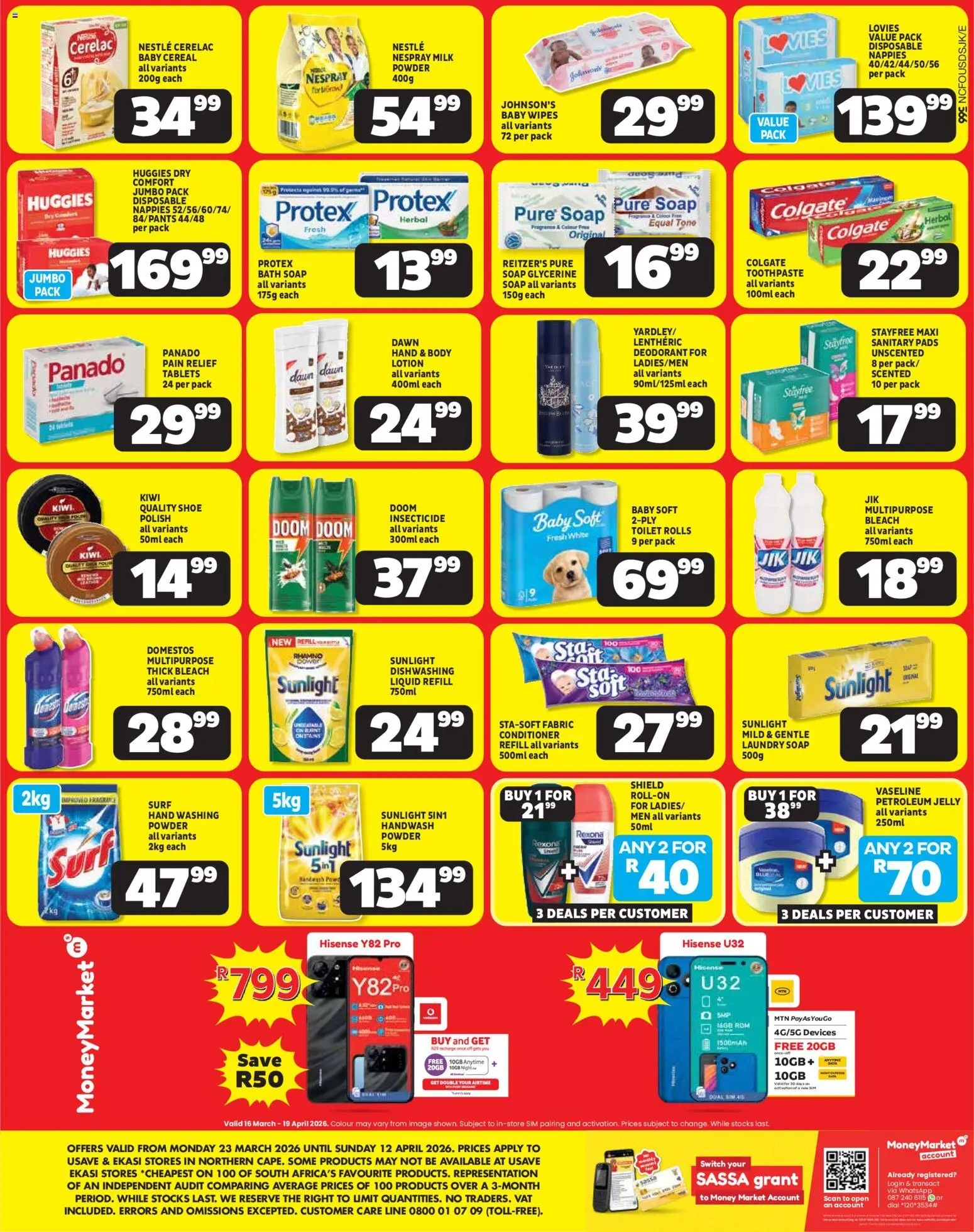 New Usave catalogue – valid from 23.03.2026 | Page: 4 | Products: Hob, Kiwi, Deodorant, Lotion