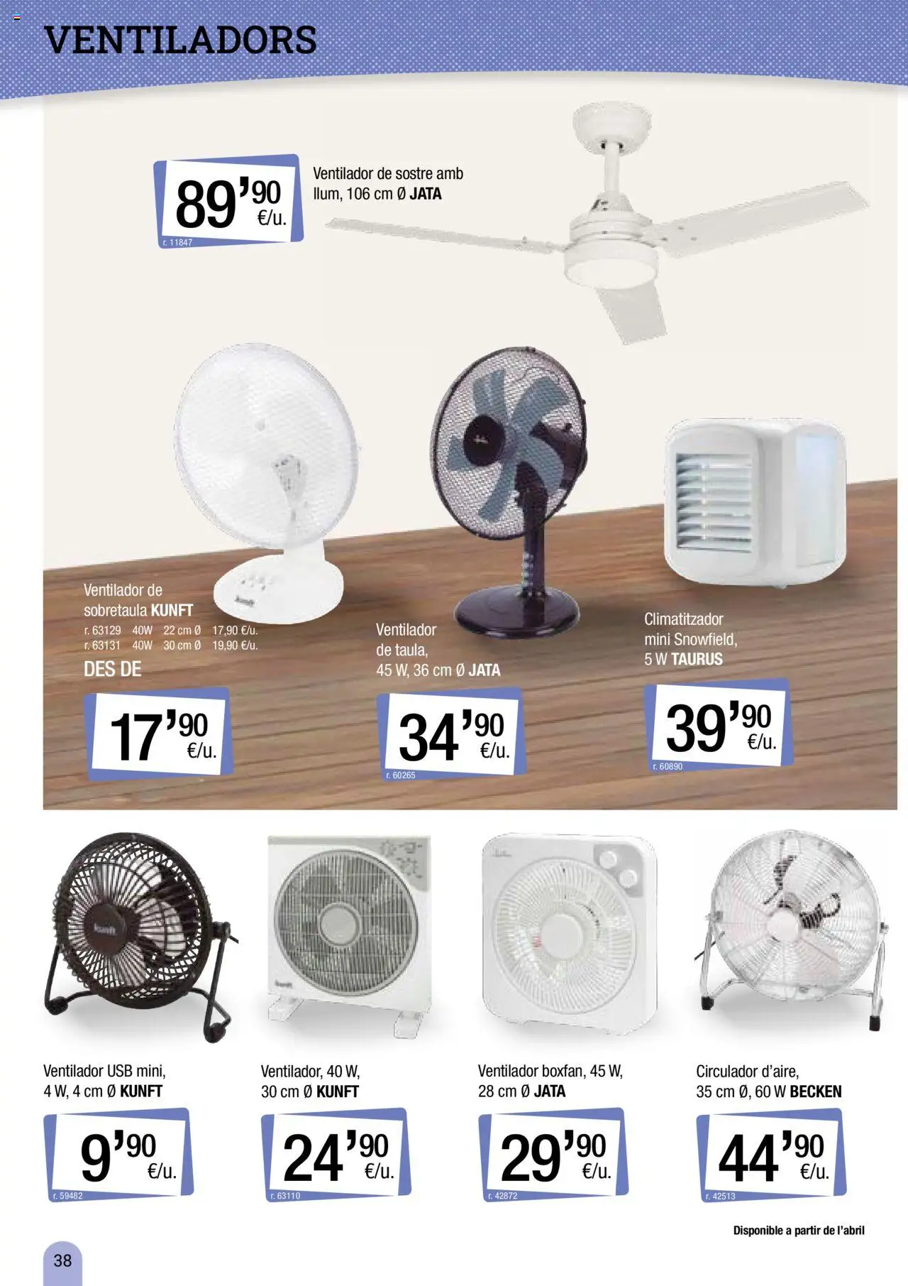 Bonpreu - Catálogo de camping y jardín │ válido desde el 18.03.2025 | Página: 38 | Productos: USB, Ventilador, Circulador