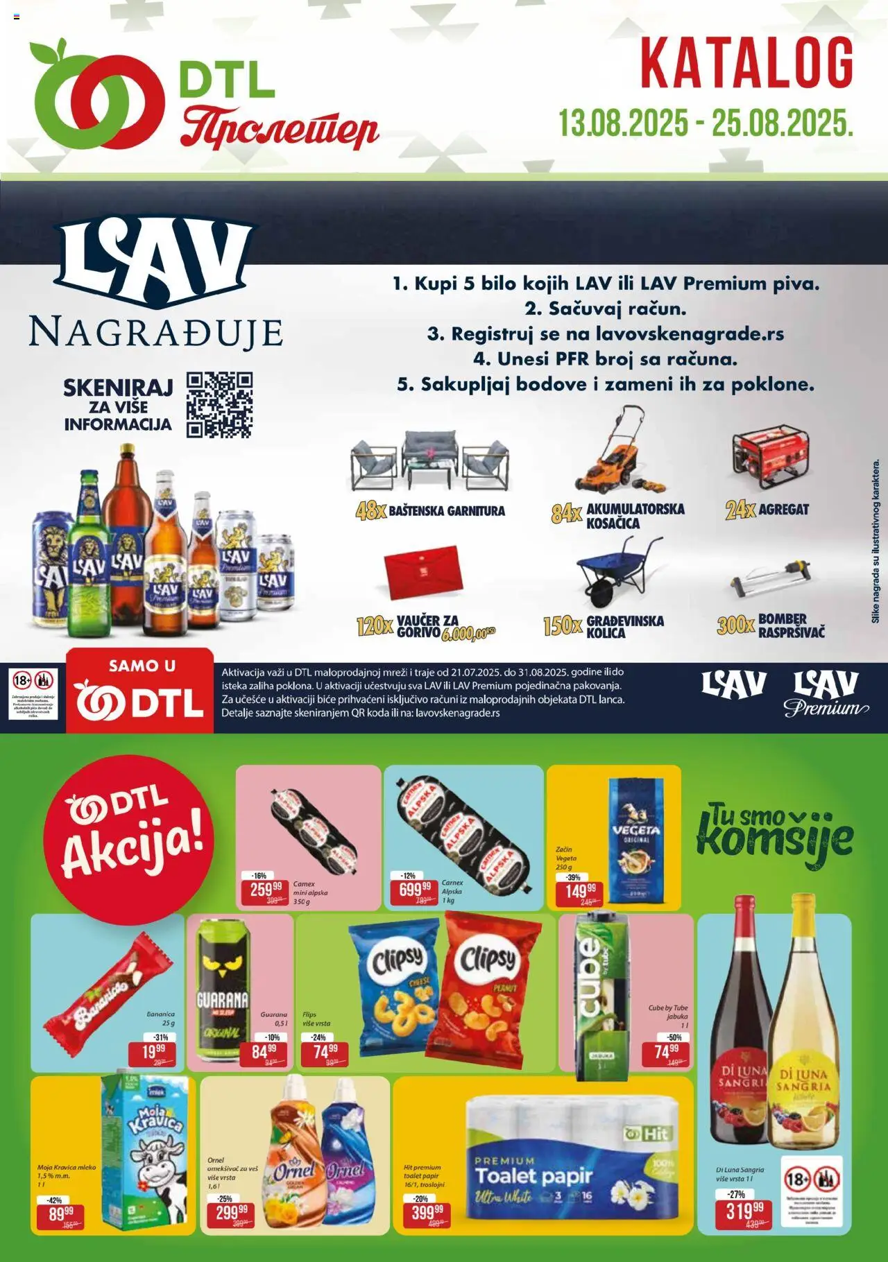 Metalac Proleter katalog - važi od 13.08.2025 | Strana: 1 | Proizvode: Toalet papir, Kolica, Moja kravica, Mleko