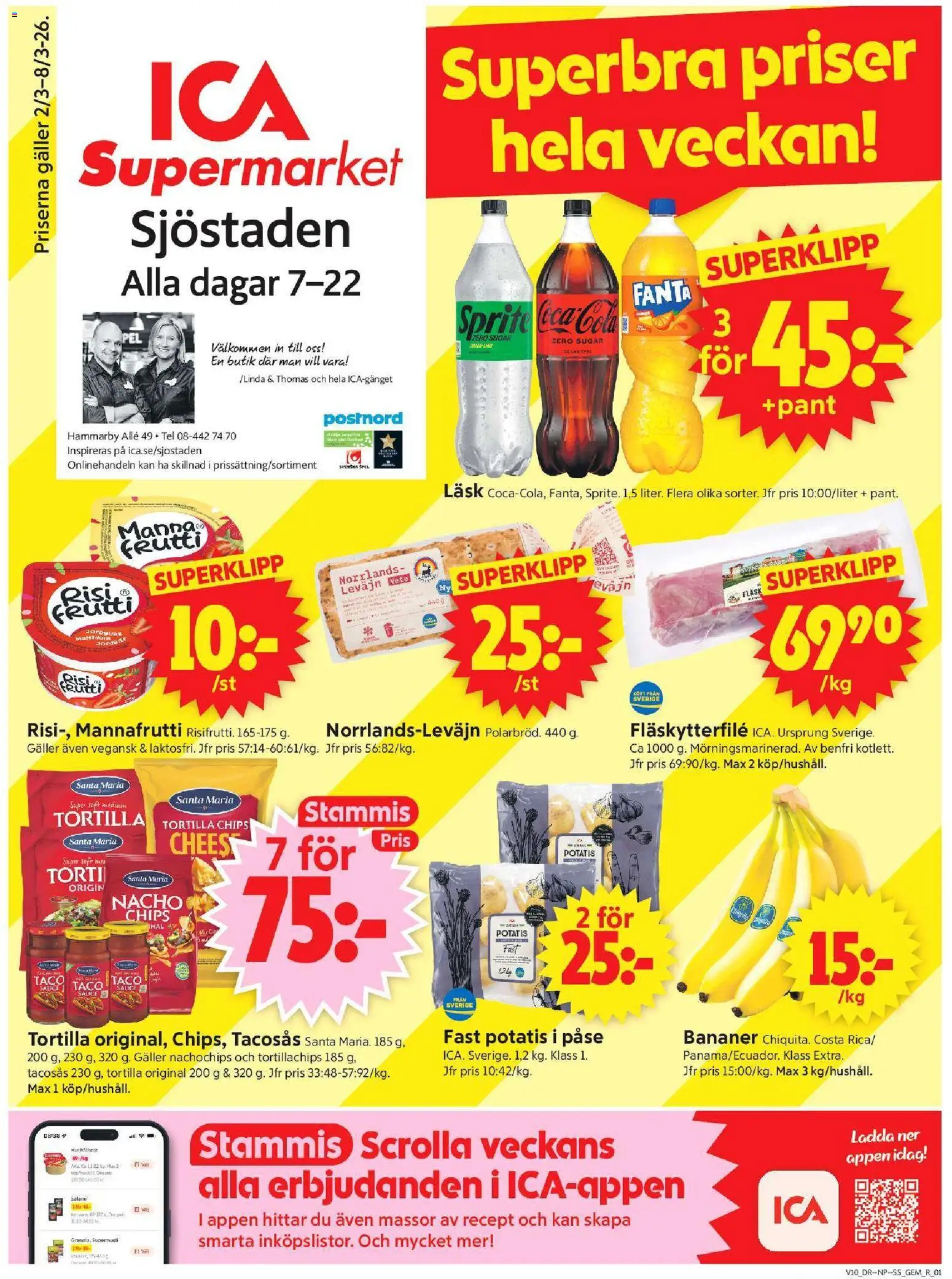 ICA Supermarket reklamblad aktuell från 02.03.2026 | Sida: 1