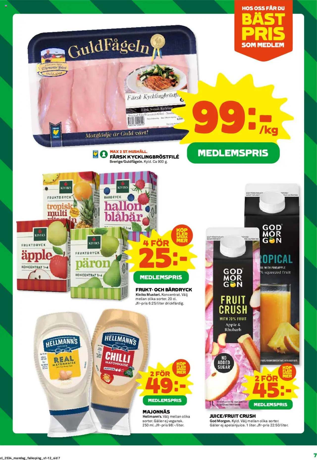 Coop reklamblad aktuell från 18.08.2025 | Sida: 7 | Produkter: Galler, Äpple, Hallon, Blåbär