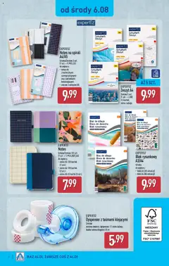 Aldi Gazetka - Artykuły przemysłowe i tekstylia od 06.08.2025 | Strona: 8 | Produkty: Zeszyt