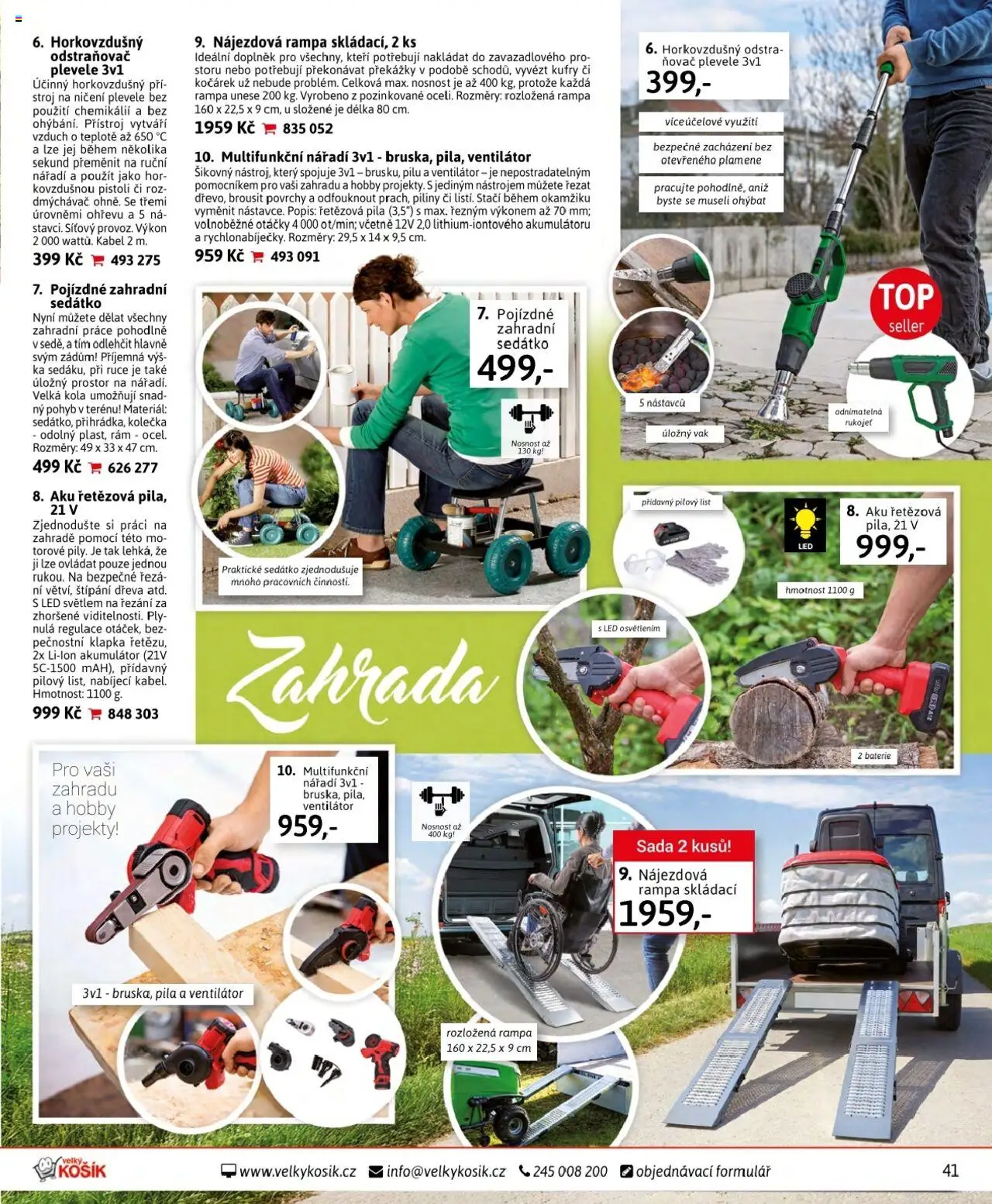 Velký Košík katalog - srpen od 01.08.2025 | Strana: 41 | Produkty: Kufry, Baterie, Pila, LED