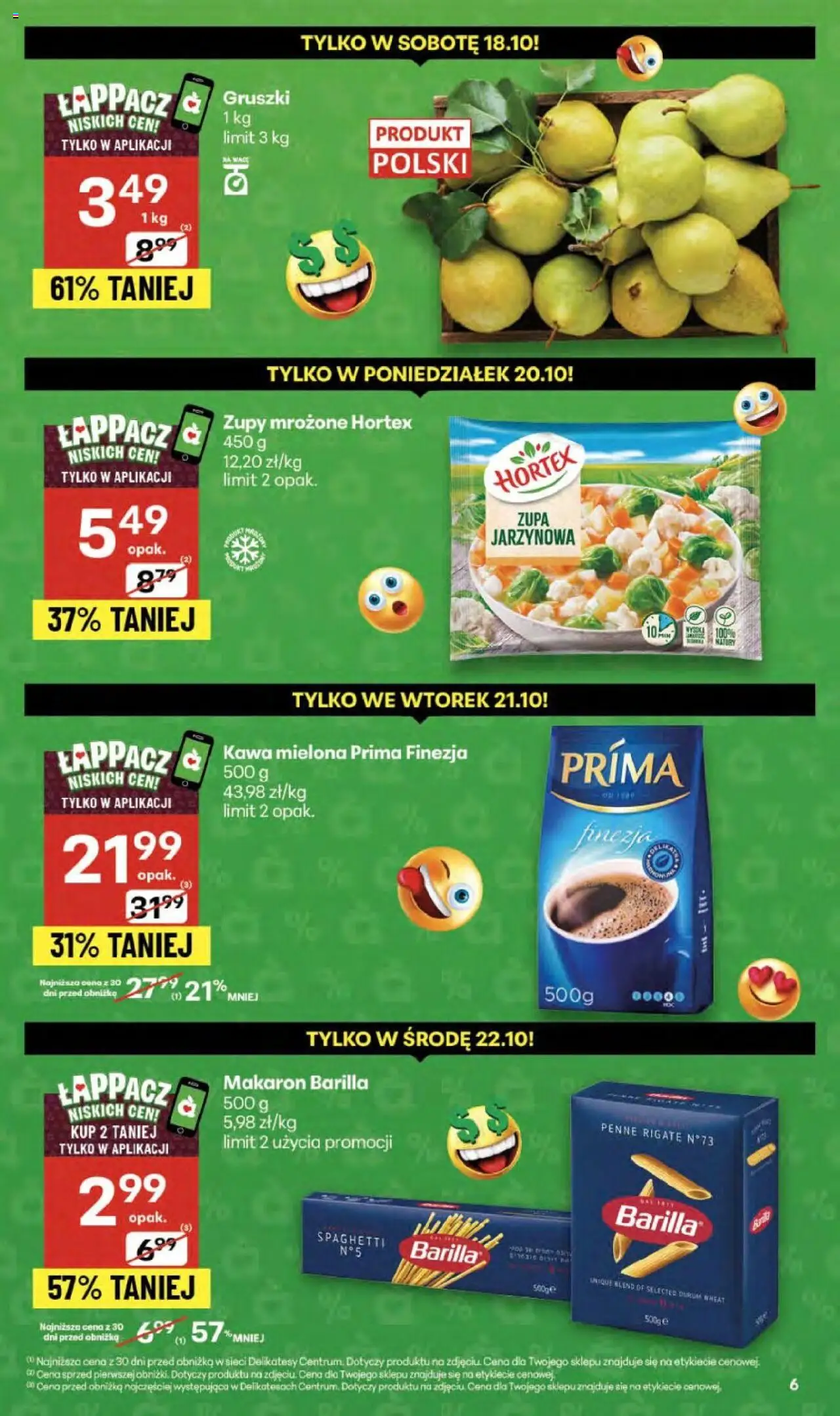 Delikatesy Centrum Gazetka - Sklepy Własne od 16.10.2025 | Strona: 6 | Produkty: Penne, Delikatesy, Makaron, Zupy mrożone