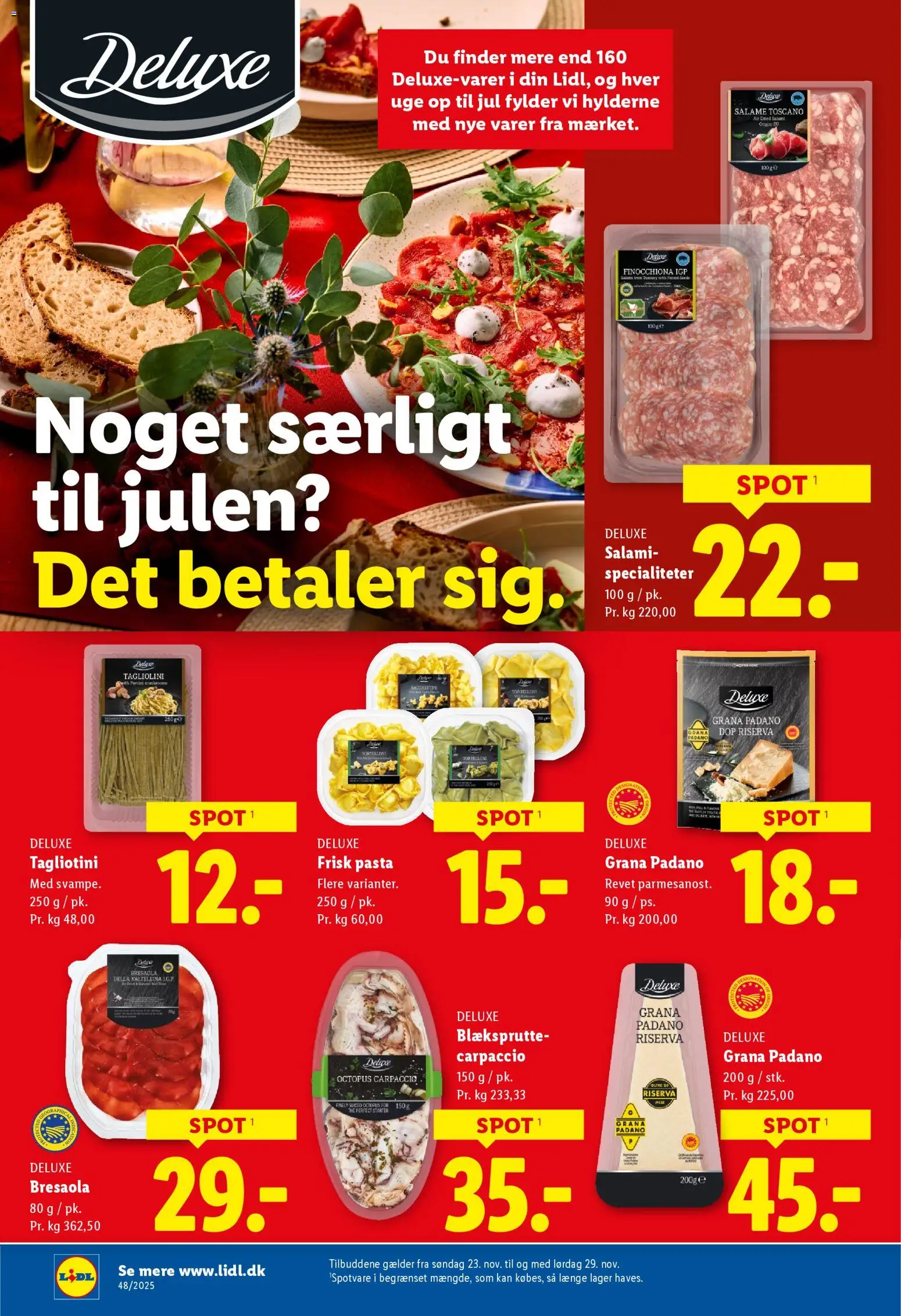 Lidl tilbudsavis – gyldig fra 23.11.2025 | Side: 13 | Produkter: Salami, Pasta, Søm