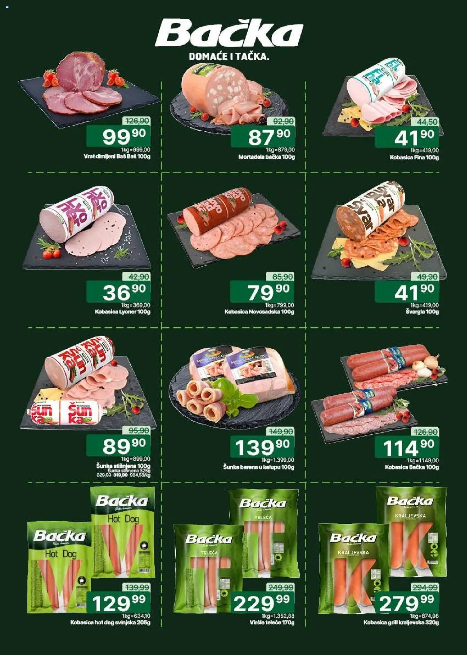 Univerexport katalog - važi od 30.03.2026 | Strana: 4 | Proizvode: Viršle, Mortadela, Šunka, Kobasica