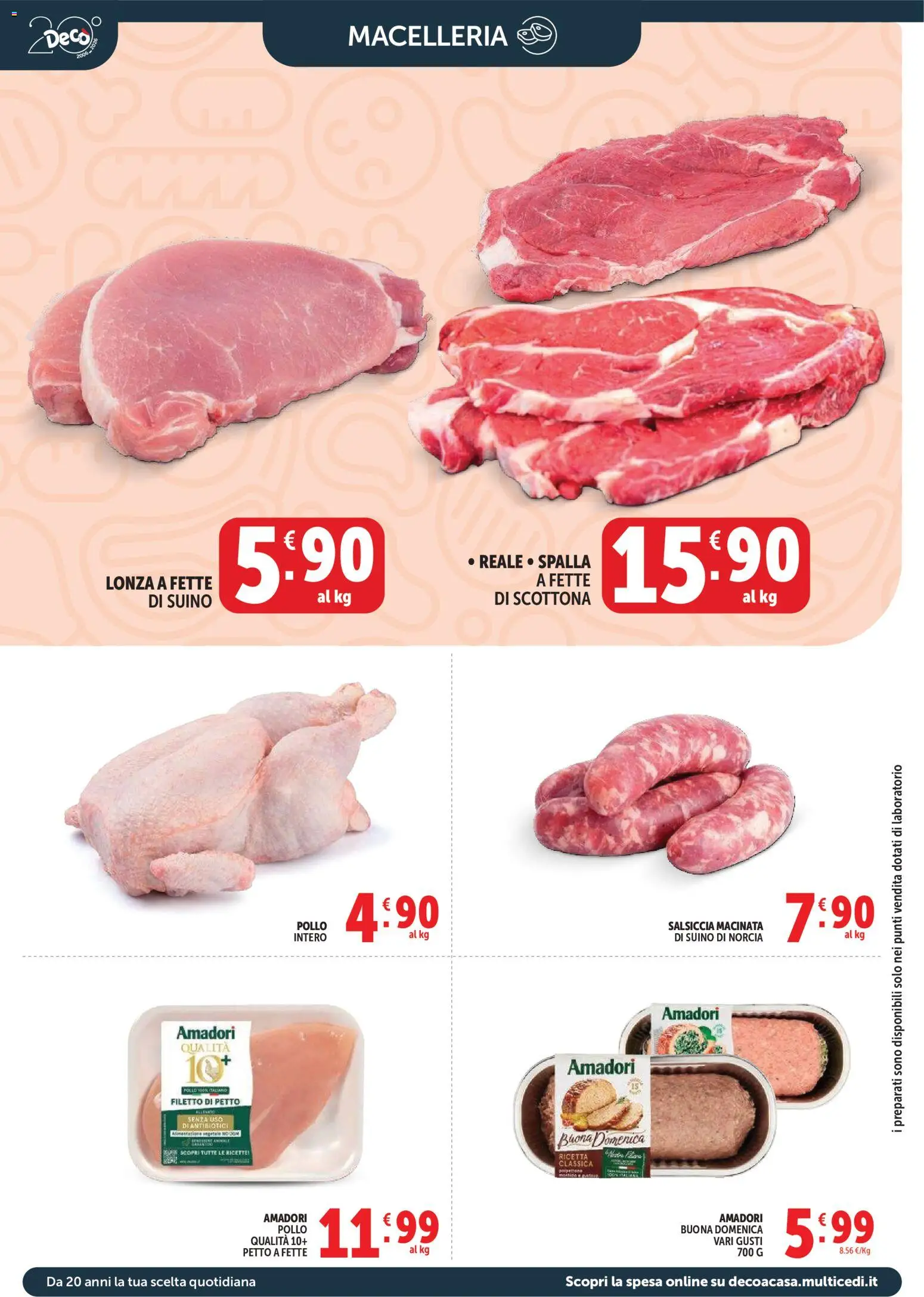 Volantino Decò del 17.03.2026 | Pagina: 6 | Prodotti: Pollo, Suino, Salsiccia