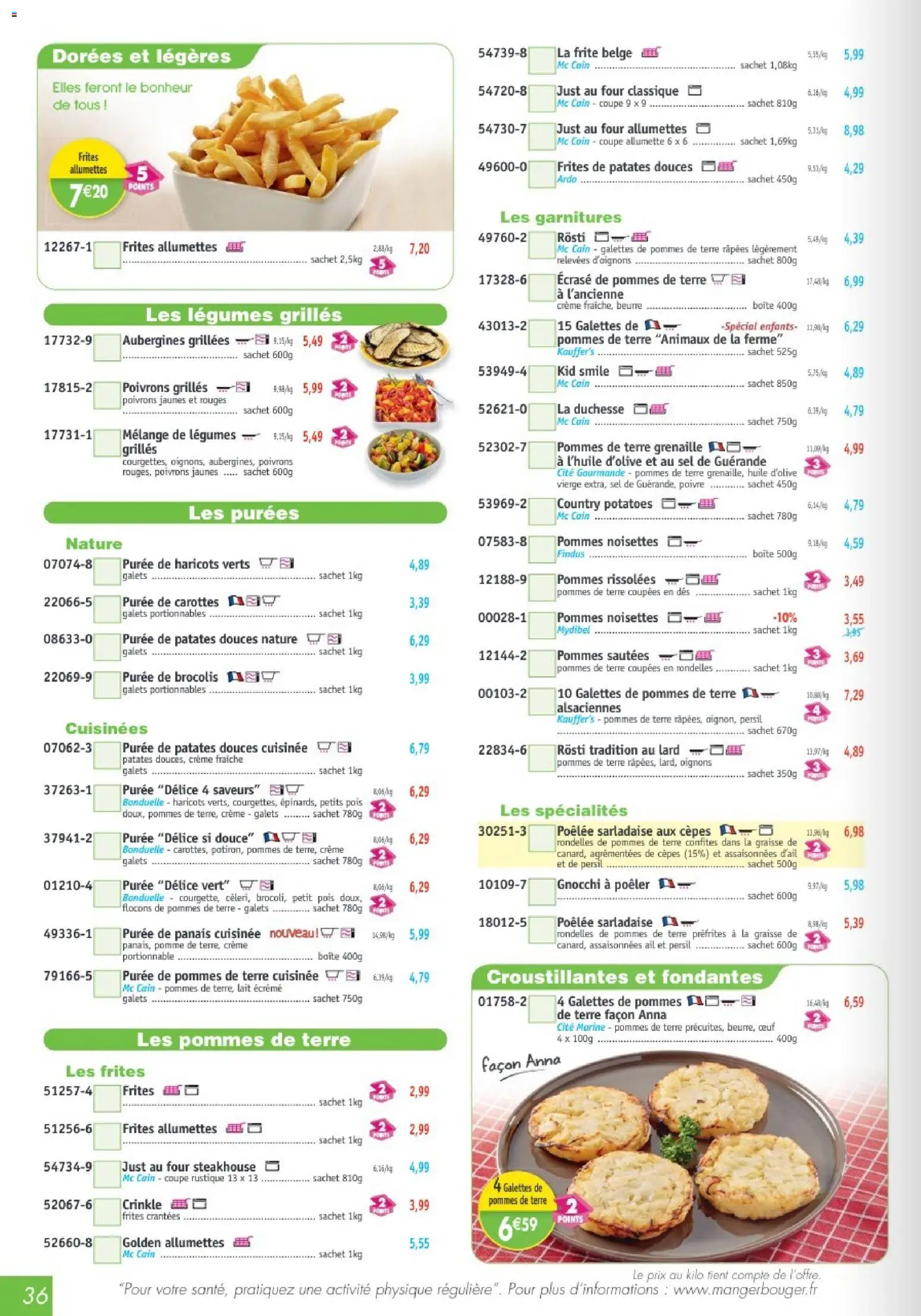 {H1} | Page: 36 | Produits: Ail, Haricots verts, Poivre, Pois