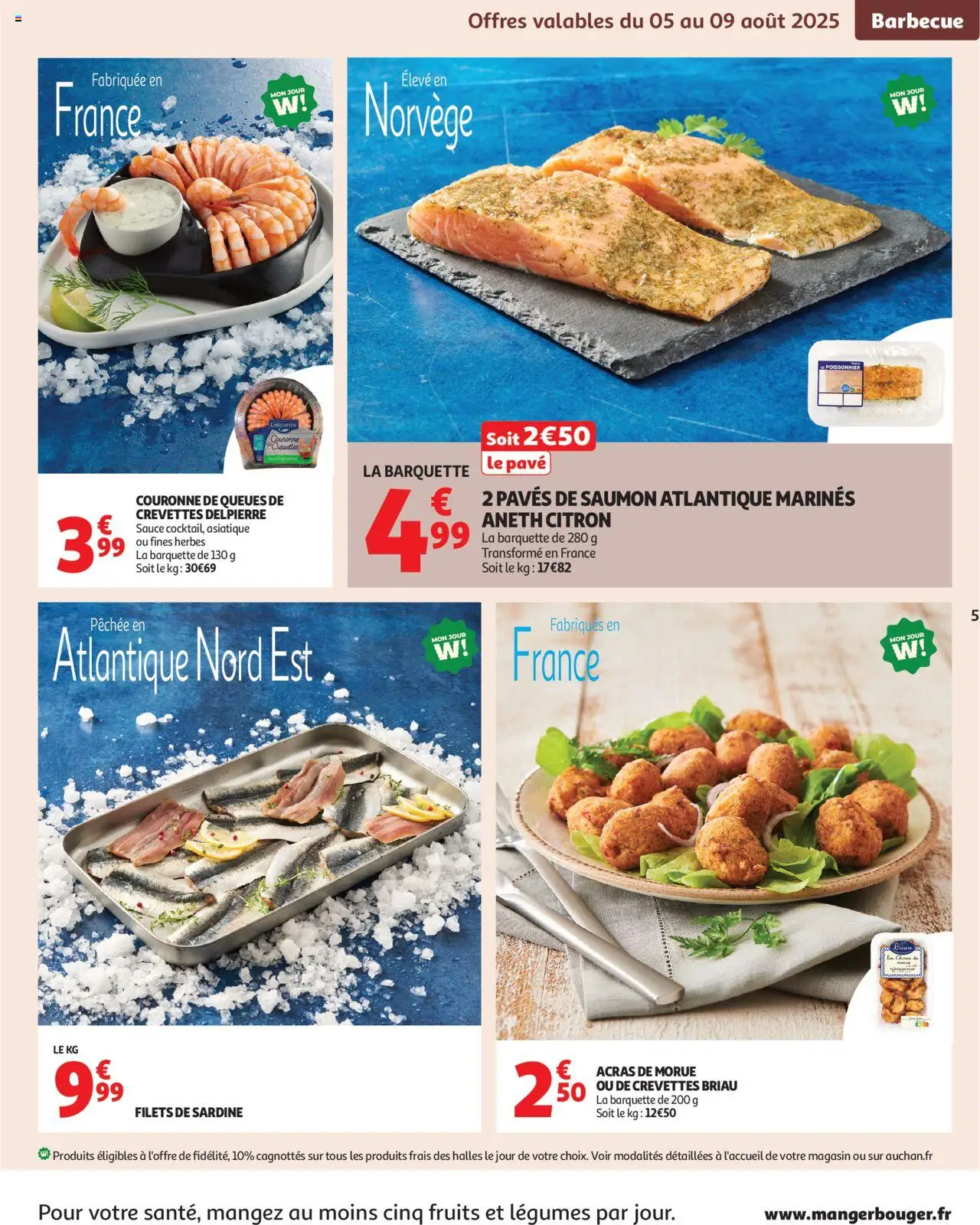  | Page: 5 | Produits: Sardine, Crevettes, Morue, Saumon
