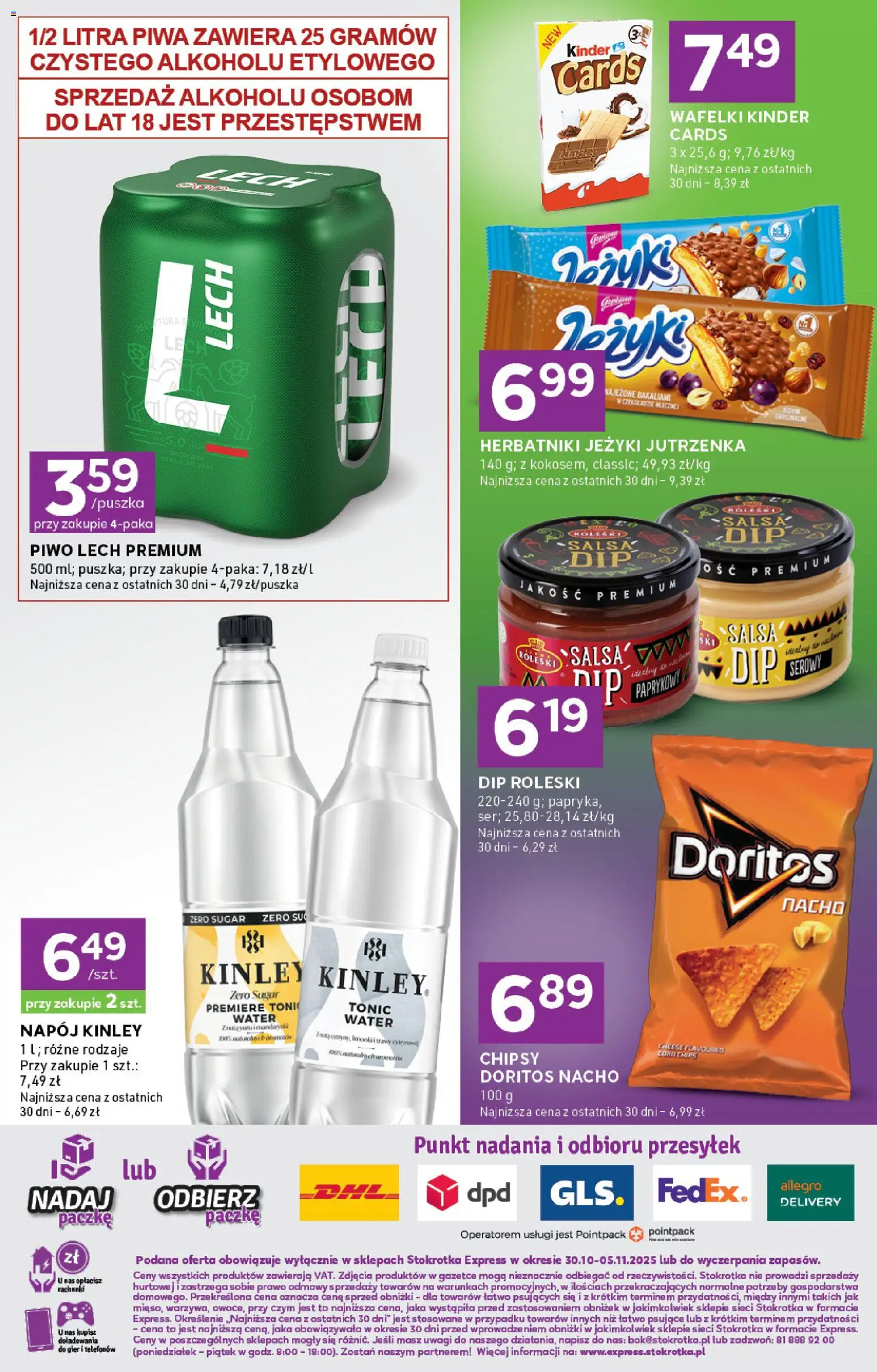 Stokrotka Gazetka - Express od 30.10.2025 | Strona: 6 | Produkty: Stokrotka, Doritos, Herbatniki, Piwo