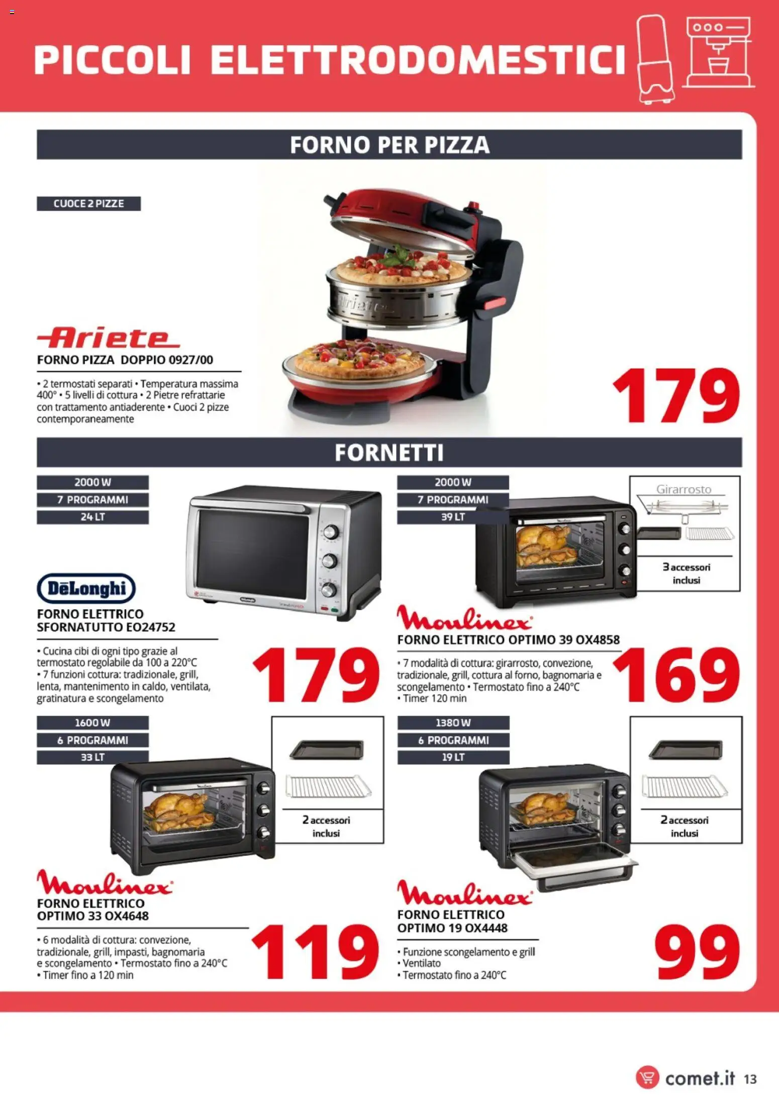 Volantino Comet del 19.02.2026 | Pagina: 13 | Prodotti: Pizza, Forno, Forno elettrico, Forno per pizza