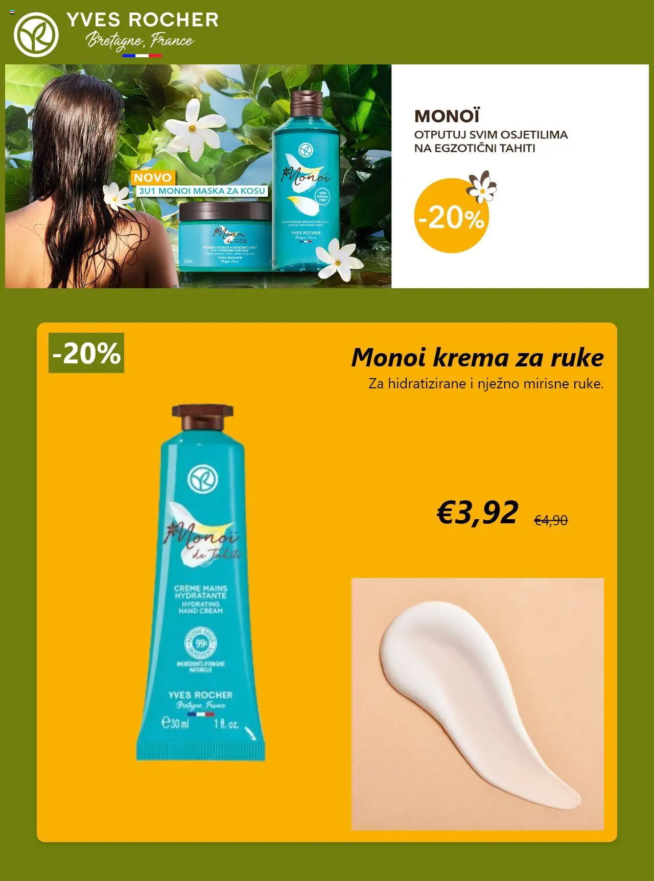 Yves Rocher katalog | vrijedi od 04.08.2025 | Stranica: 7 | Proizvodi: Maska za kosu, Maska, Krema za ruke, Krema