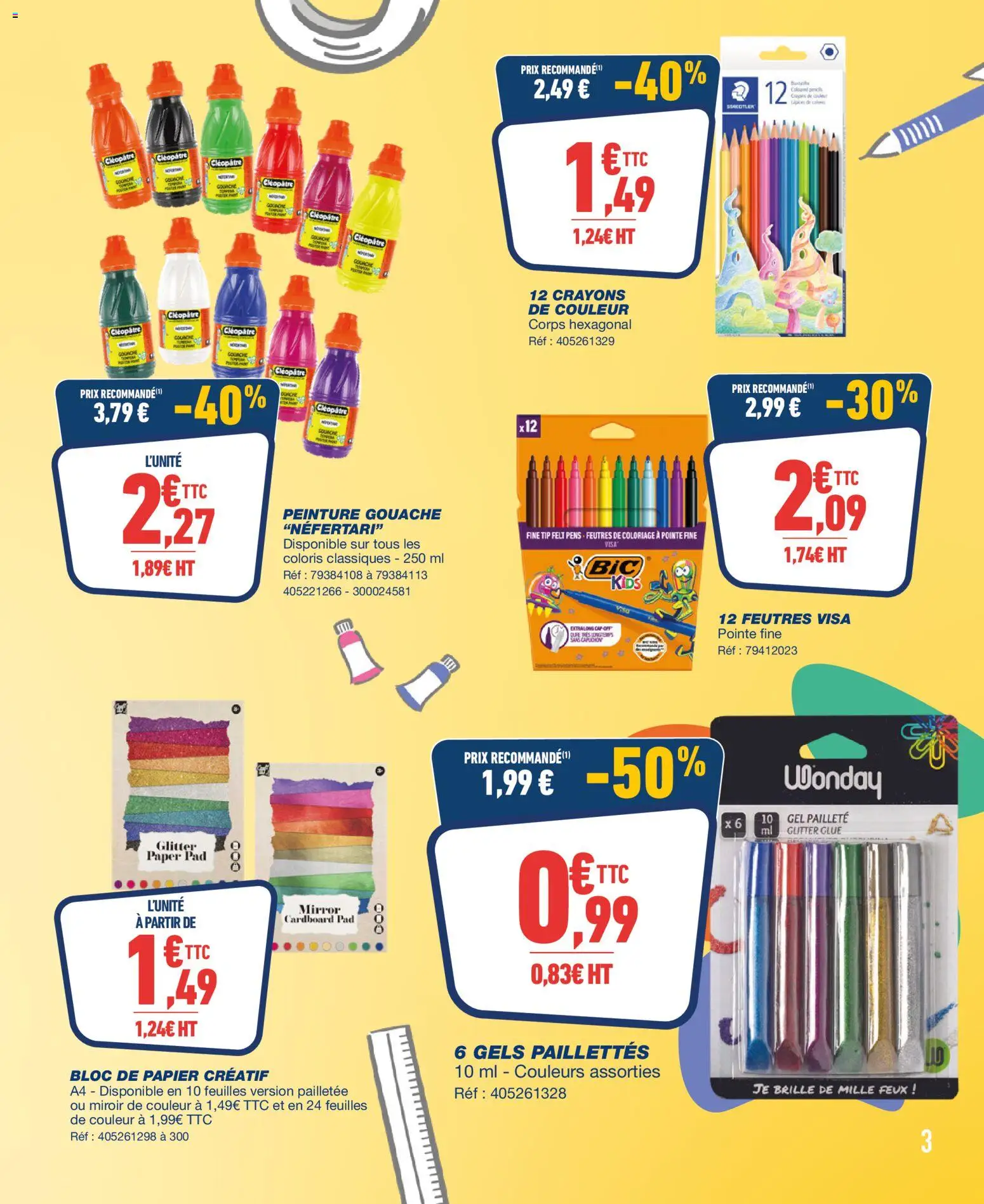 {H1} | Page: 3 | Produits: Crayons de couleur, Miroir