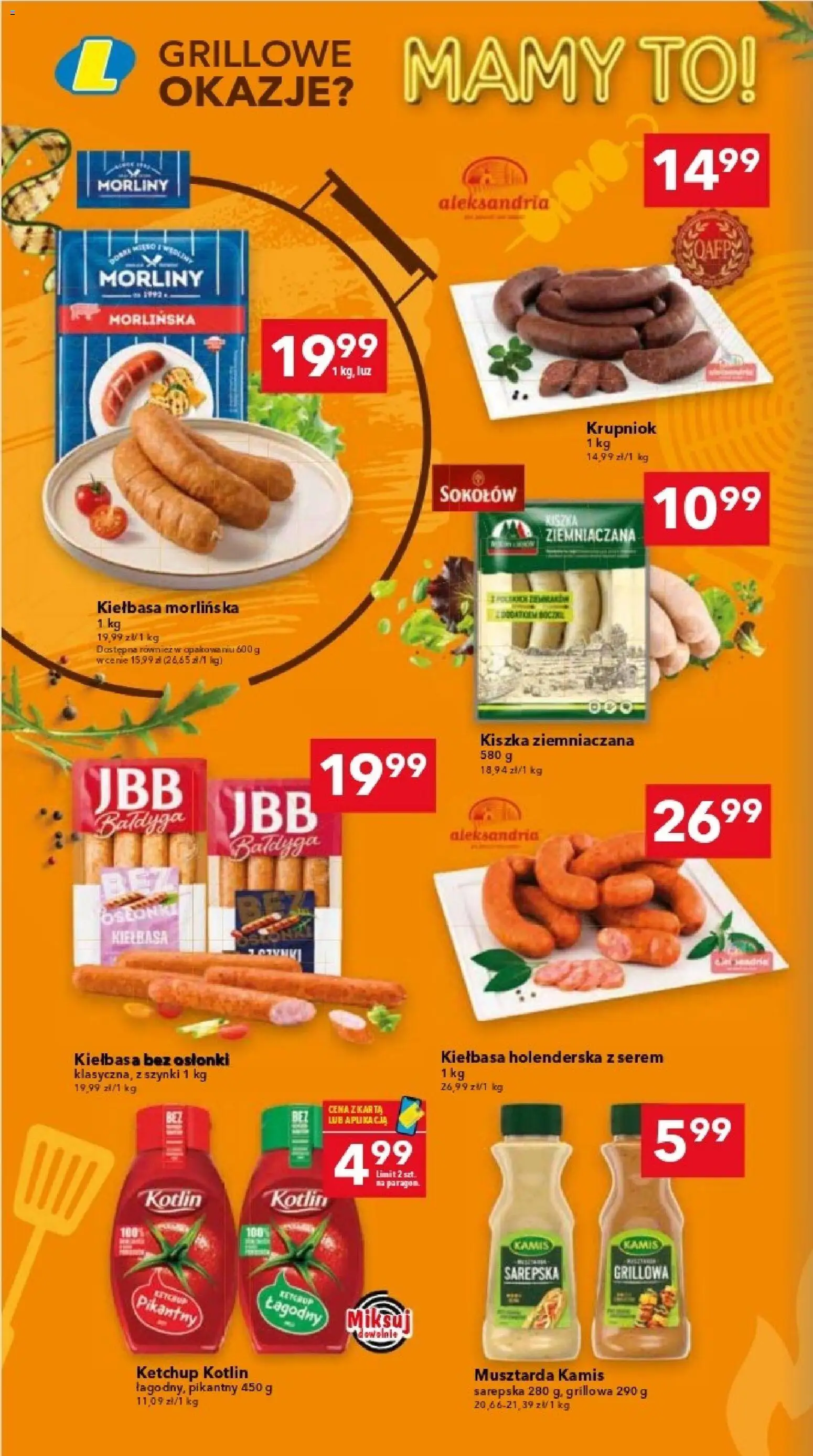 Lewiatan gazetka - Katowice od 23.04.2026 | Strona: 4 | Produkty: Karta, Ketchup, Kiszka ziemniaczana, Musztarda