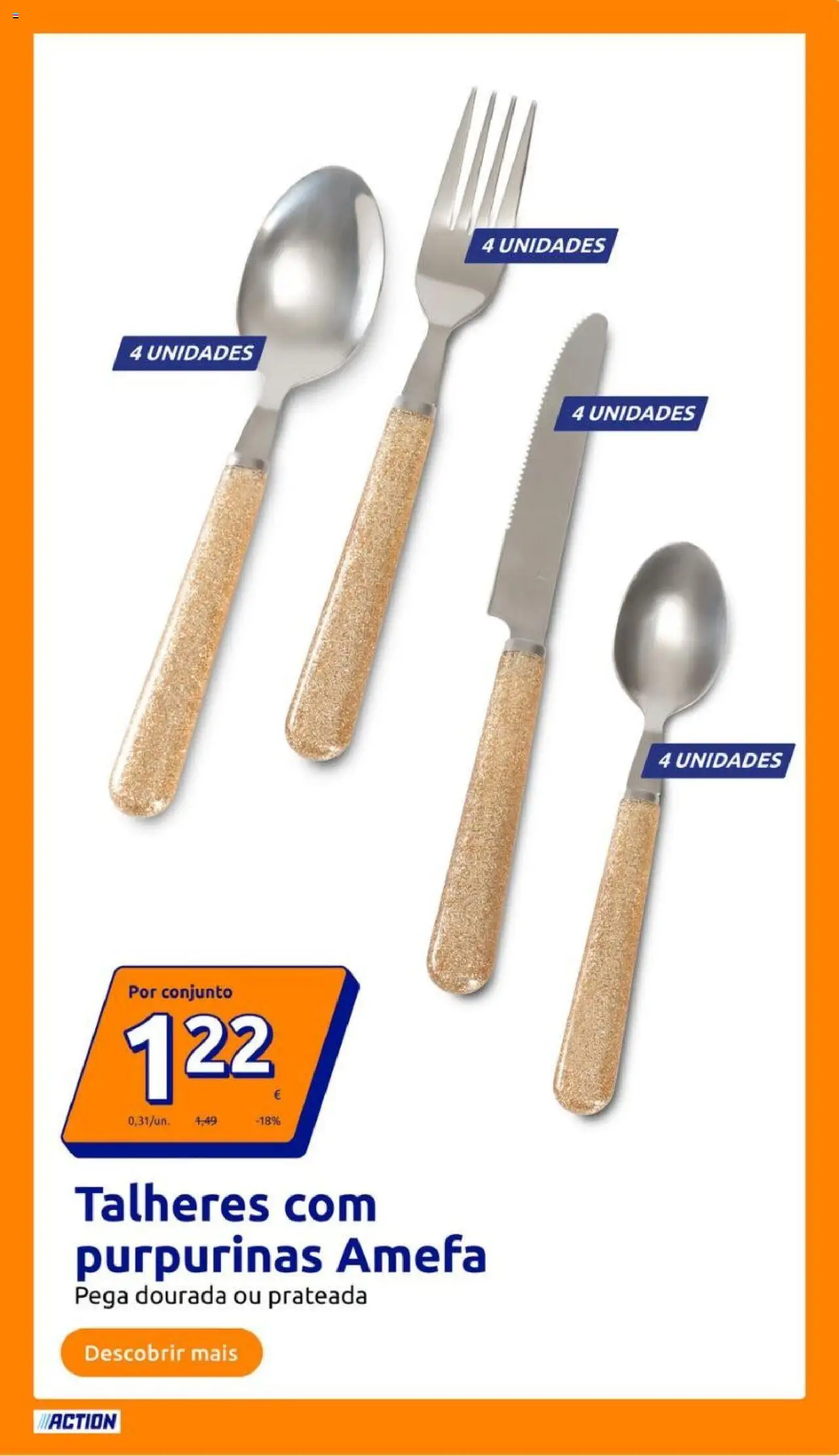 Action - Action PT week 32 2025 │ válido de 06.08.2025 | Página: 15 | Produtos: Dourada, Talheres