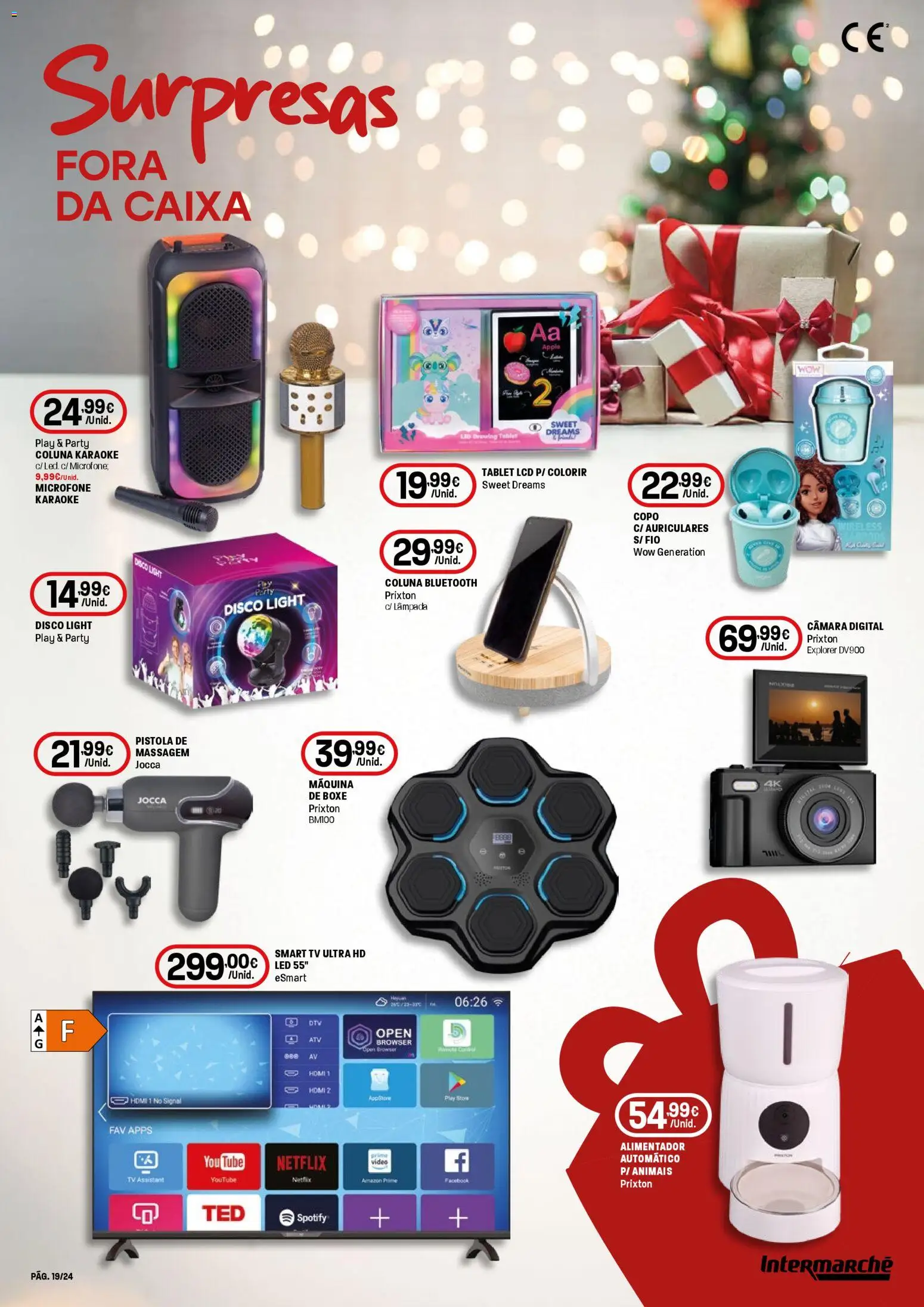 Intermarché - Presentes de Natal Super │ válido de 13.11.2025 | Página: 19 | Produtos: Vídeo, Microfone, Caixa, Tablet