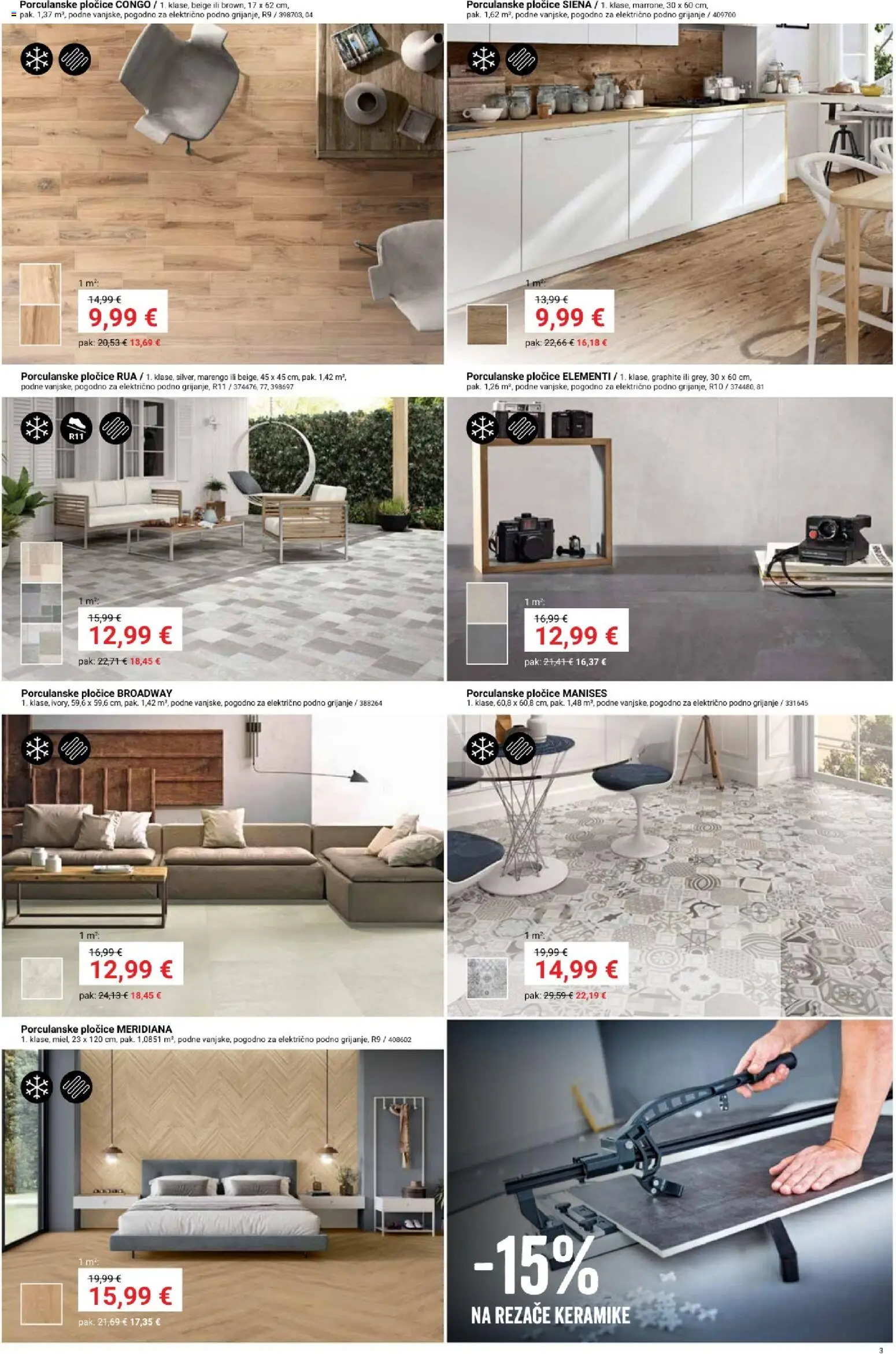 Pevex katalog | vrijedi od 05.03.2026 | Stranica: 3 | Proizvodi: Pločice