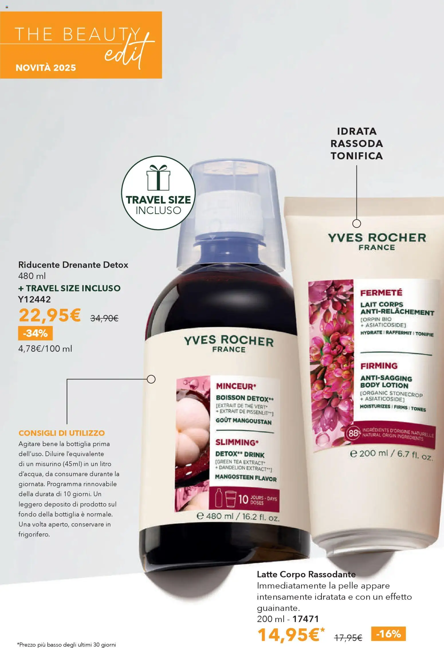 Volantino Yves Rocher del 16.12.2025 | Pagina: 32 | Prodotti: Latte, The, Bottiglia