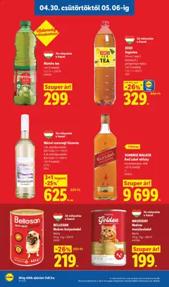 JOHNNIE WALKER Red Label whisky, Alkoholtartalom: 40%, +50 Ft betétdíj, 1 l - amely érvényes a következő dátumtól: 30.04.2026 | Oldal: 14
