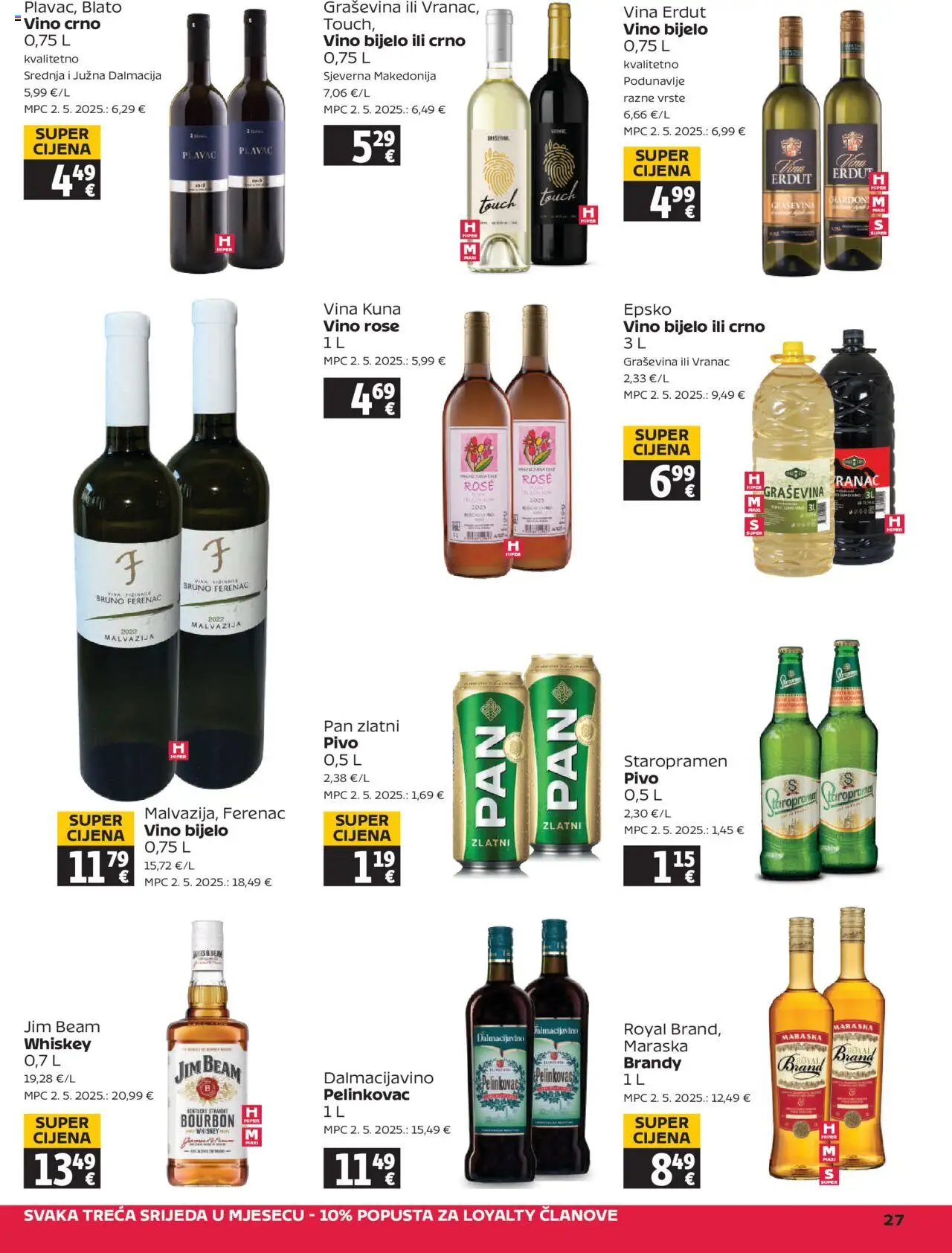 Tommy katalog | vrijedi od 14.08.2025 | Stranica: 27 | Proizvodi: Vino, Pivo, Crno vino, Pan