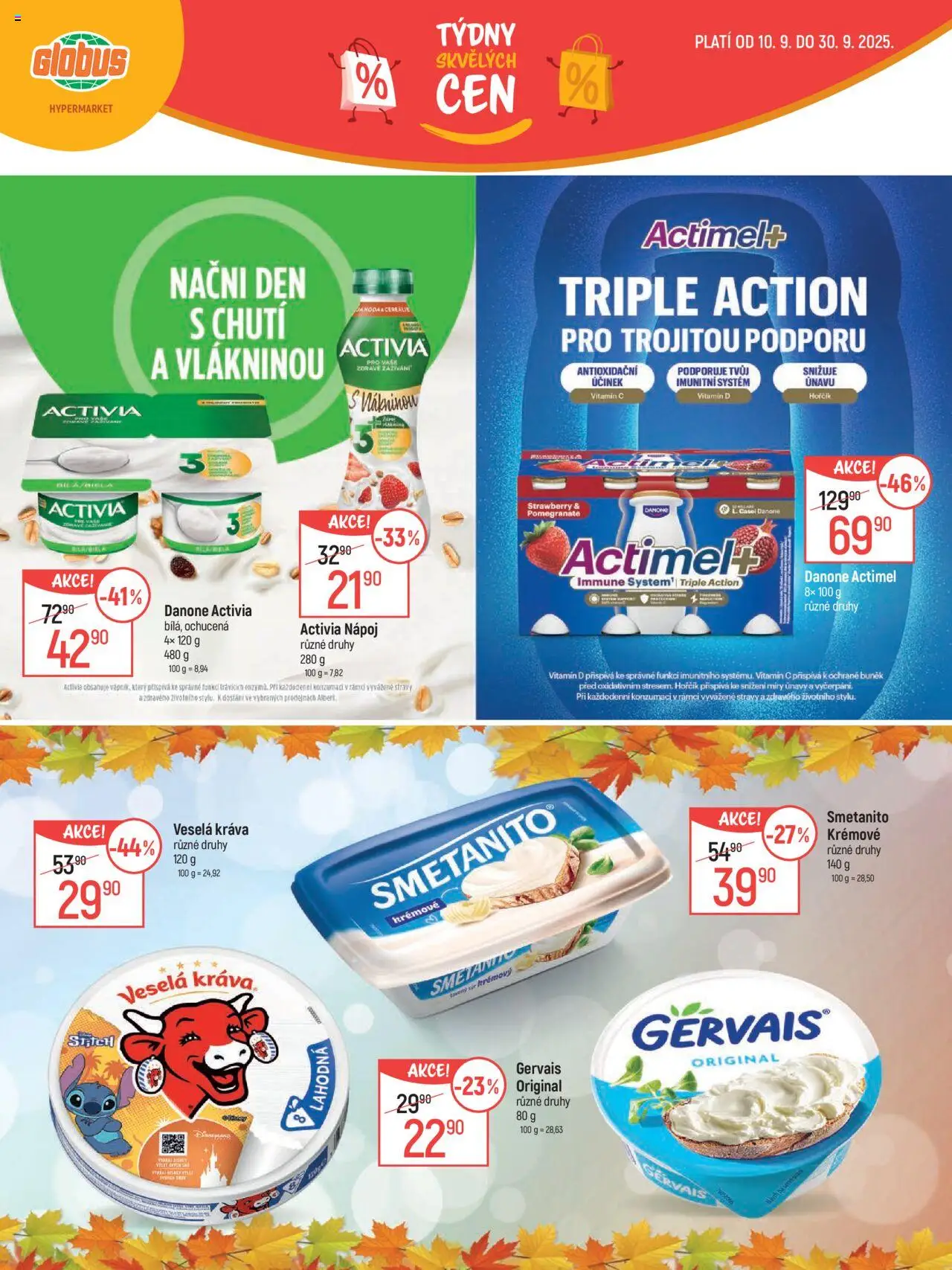 Globus leták - Ostrava od 10.09.2025 | Strana: 4 | Produkty: Tavený sýr, Vitamin c, Hořčík, Gervais