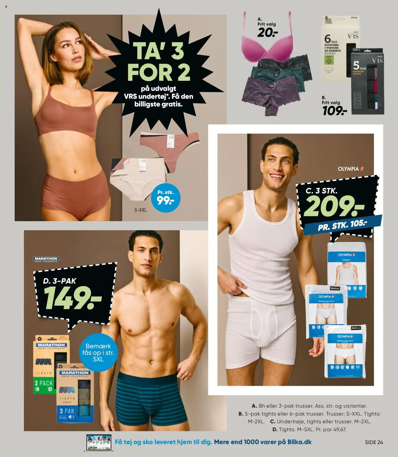 Bilka tilbudsavis – gyldig fra 10.04.2026 | Side: 46 | Produkter: Undertøj, Trusser, BH, Tøj