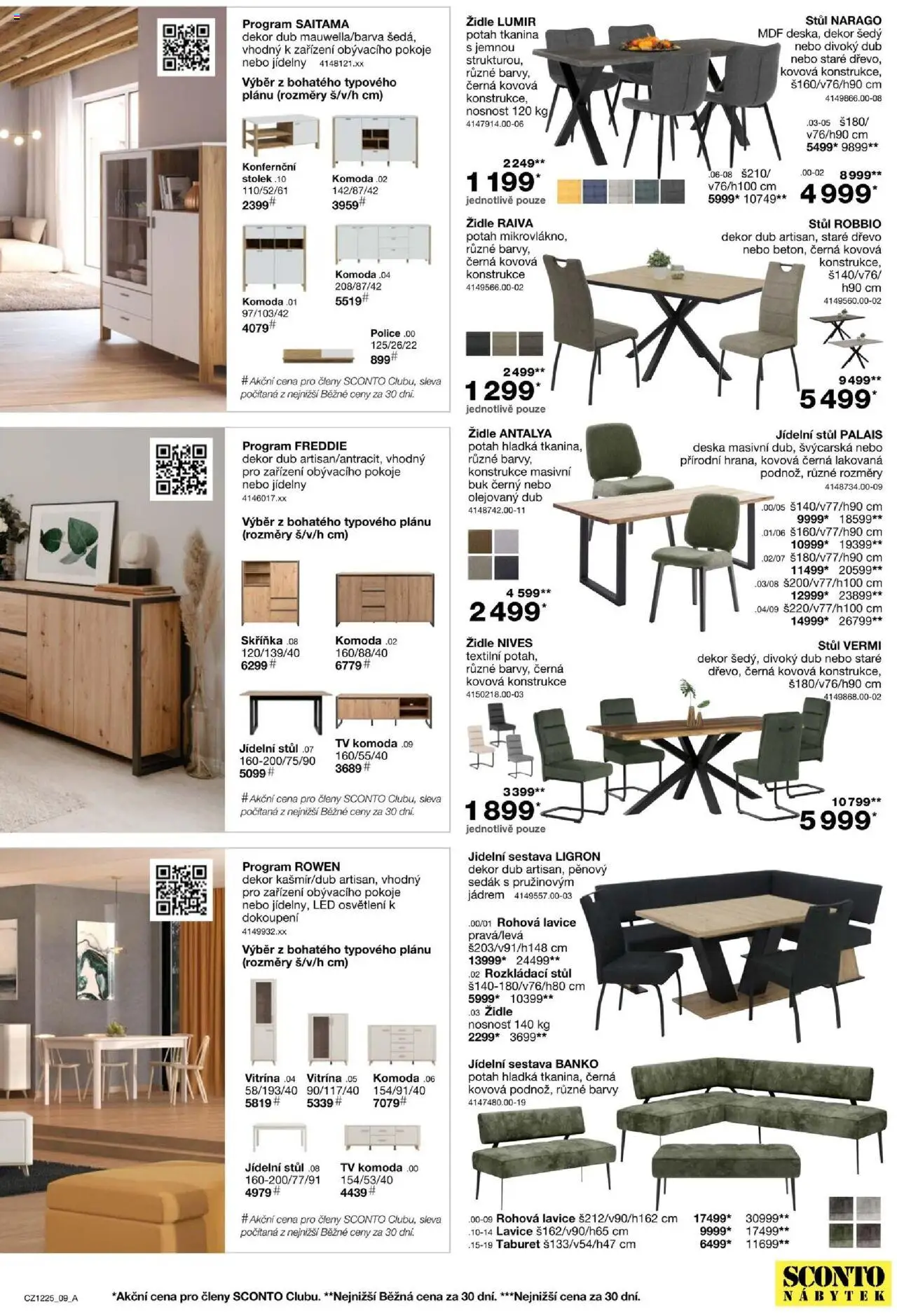 Sconto nábytek leták od 24.09.2025 | Strana: 9 | Produkty: Tv, Stůl, Židle, Skříňka