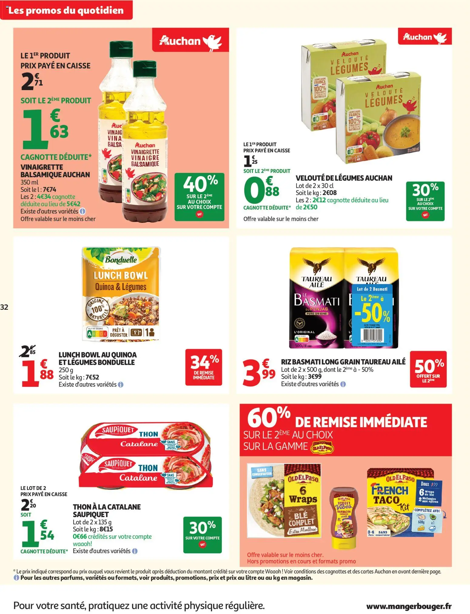 {H1} | Page: 32 | Produits: Thon, Quinoa, Vinaigre, Riz