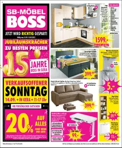 SB Möbel Boss Prospekt Gera	 ab 13.09.2025 gültig