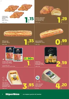 Vista previa HiperDino folleto válido desde el 09.04.2026 | Página: 8 | Productos: Jamón, Croissant, Margarina, Cuna