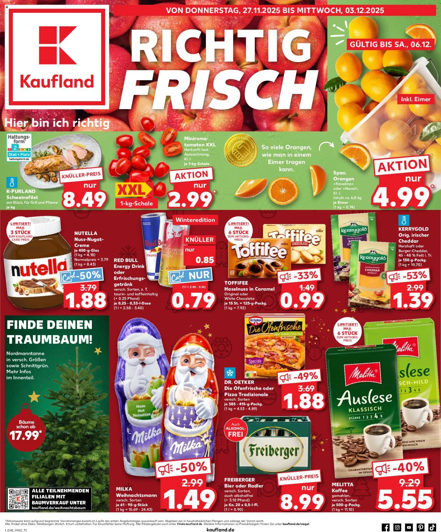 Kaufland prospekt Berlin	 – gültig ab 27.11.2025 | Seite: 1 | Produkte: Melitta kaffee, Red bull, Milka, Radler