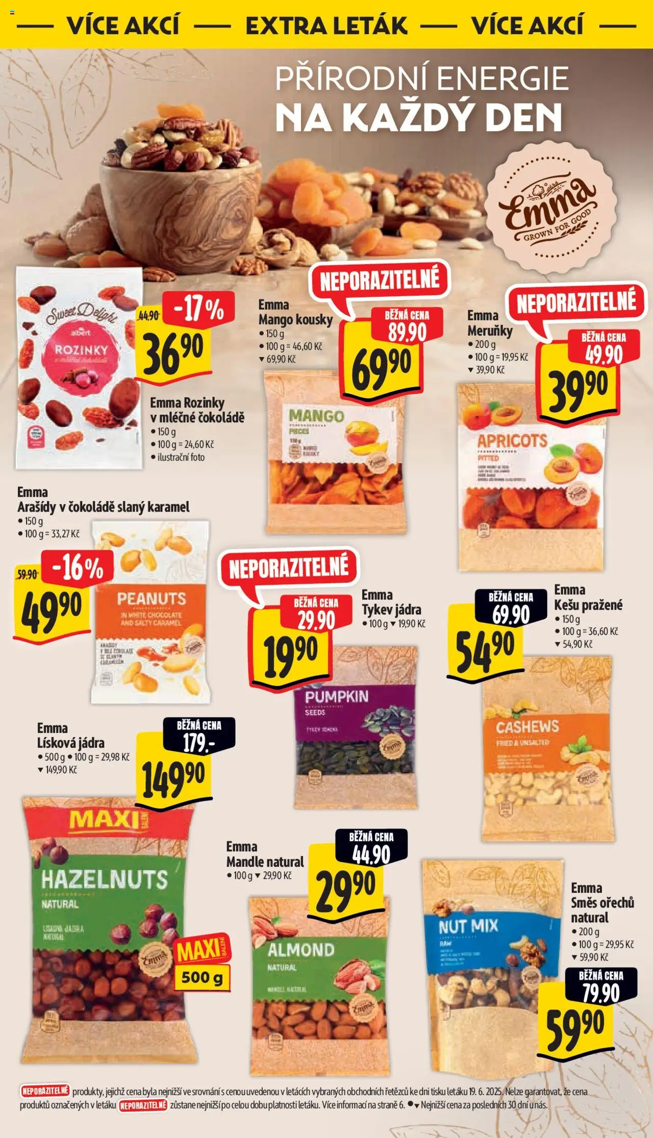 Albert leták - Supermarket od 25.06.2025 | Strana: 30 | Produkty: Rozinky, Mango, Směs ořechů, Arašídy v čokoládě