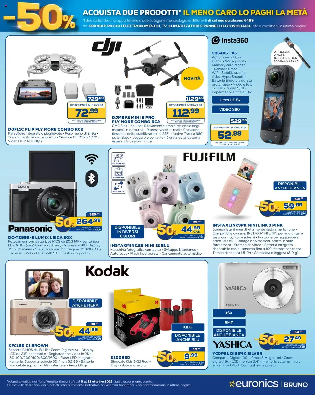 Volantino Euronics del 09.10.2025 | Pagina: 29 | Prodotti: Action cam, Smartphone, Video, Stampa