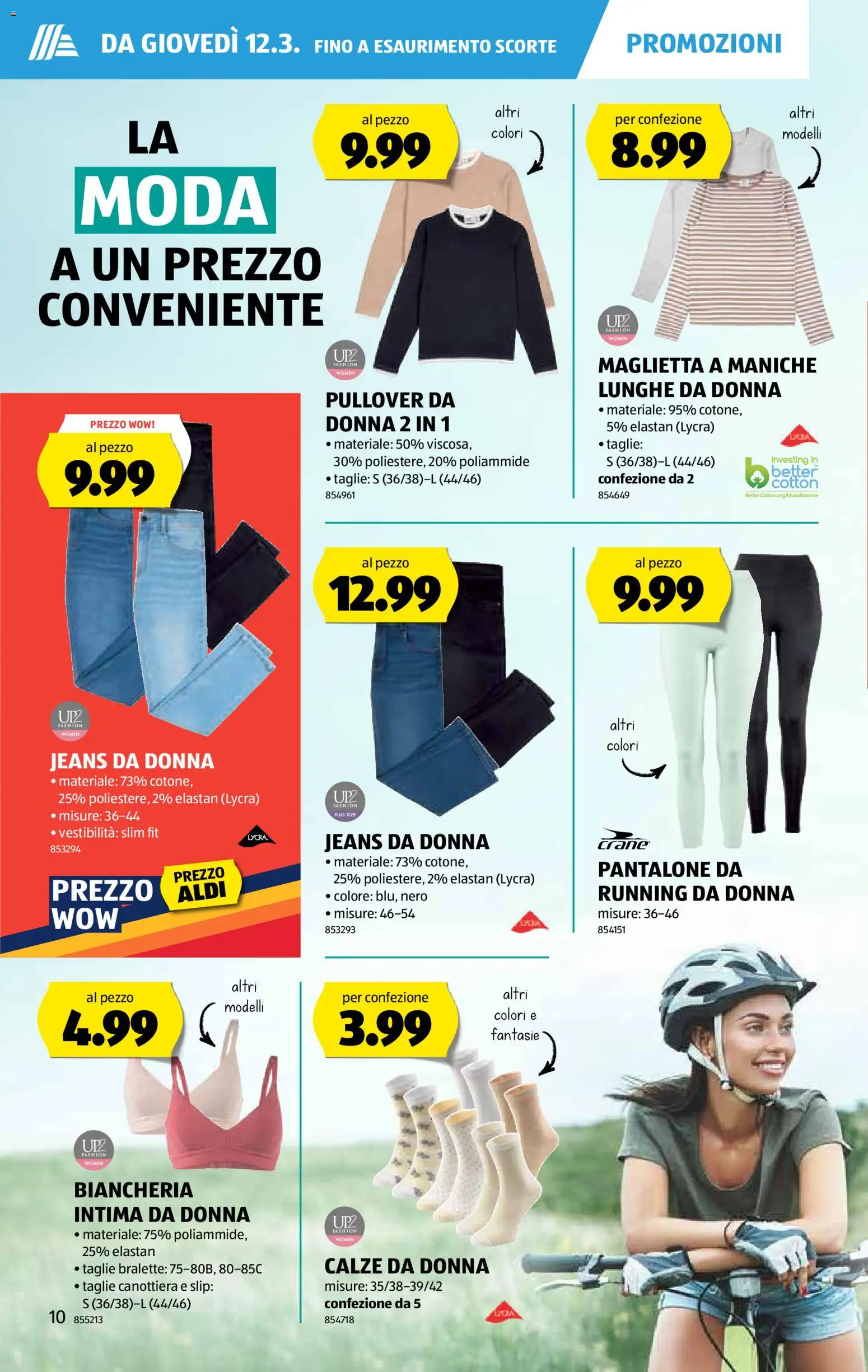 Aldi aktionen IT – gültig ab 12.03.2026 | Seite: 11 | Produkte: Bralette, Pullover, Slip, Jeans